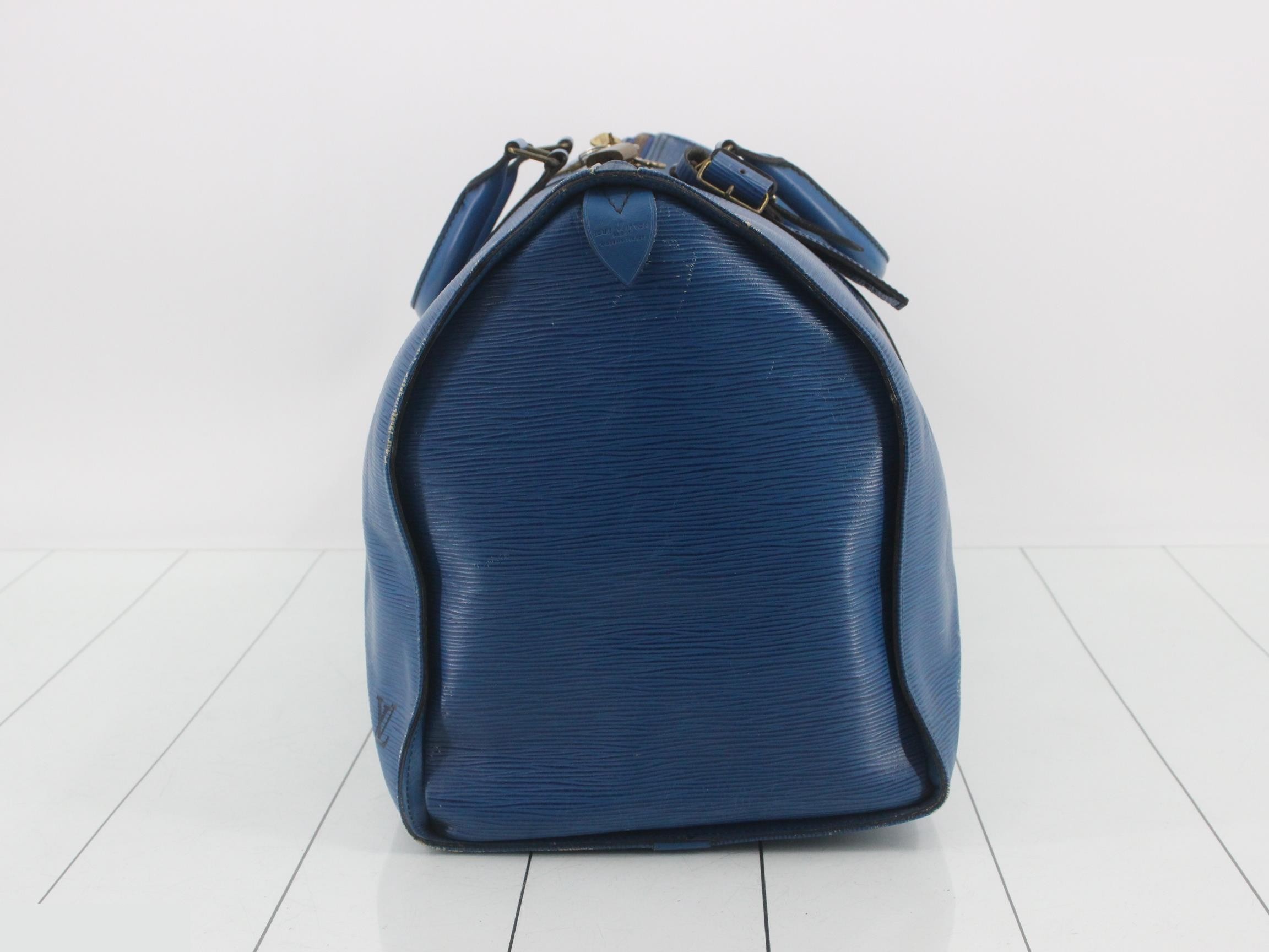 Epi Keepall 50 Toledo Blue Boston Bag — view 4