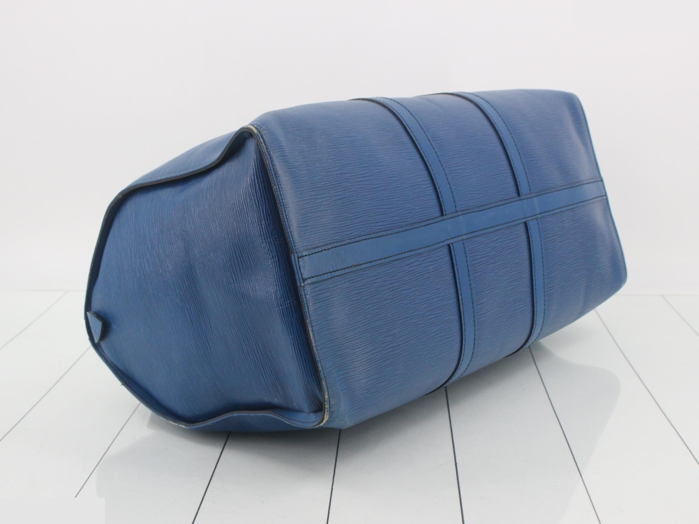 Epi Keepall 50 Toledo Blue Boston Bag — view 5