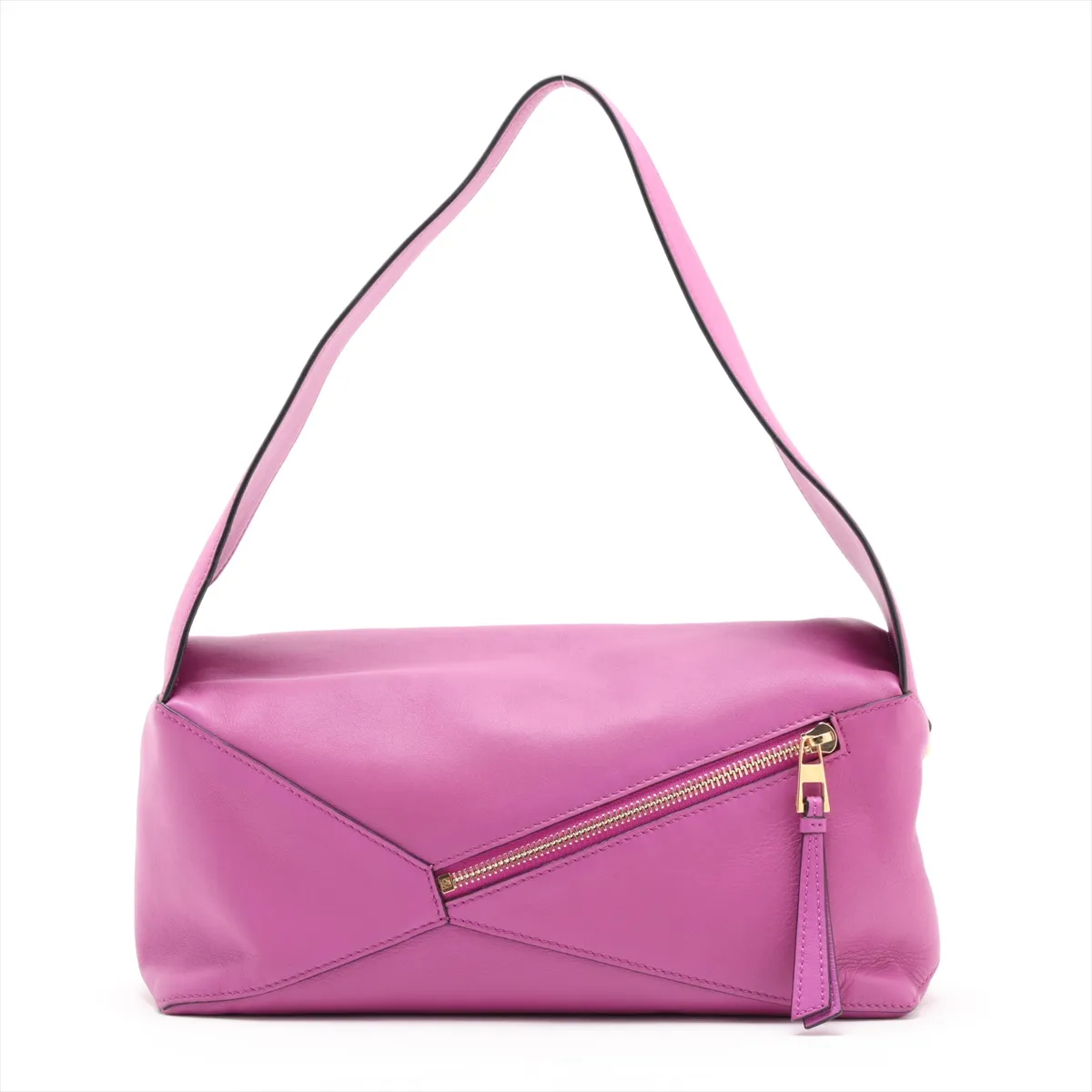 Puzzle Hobo Leather Shoulder Bag, Pink — view 2