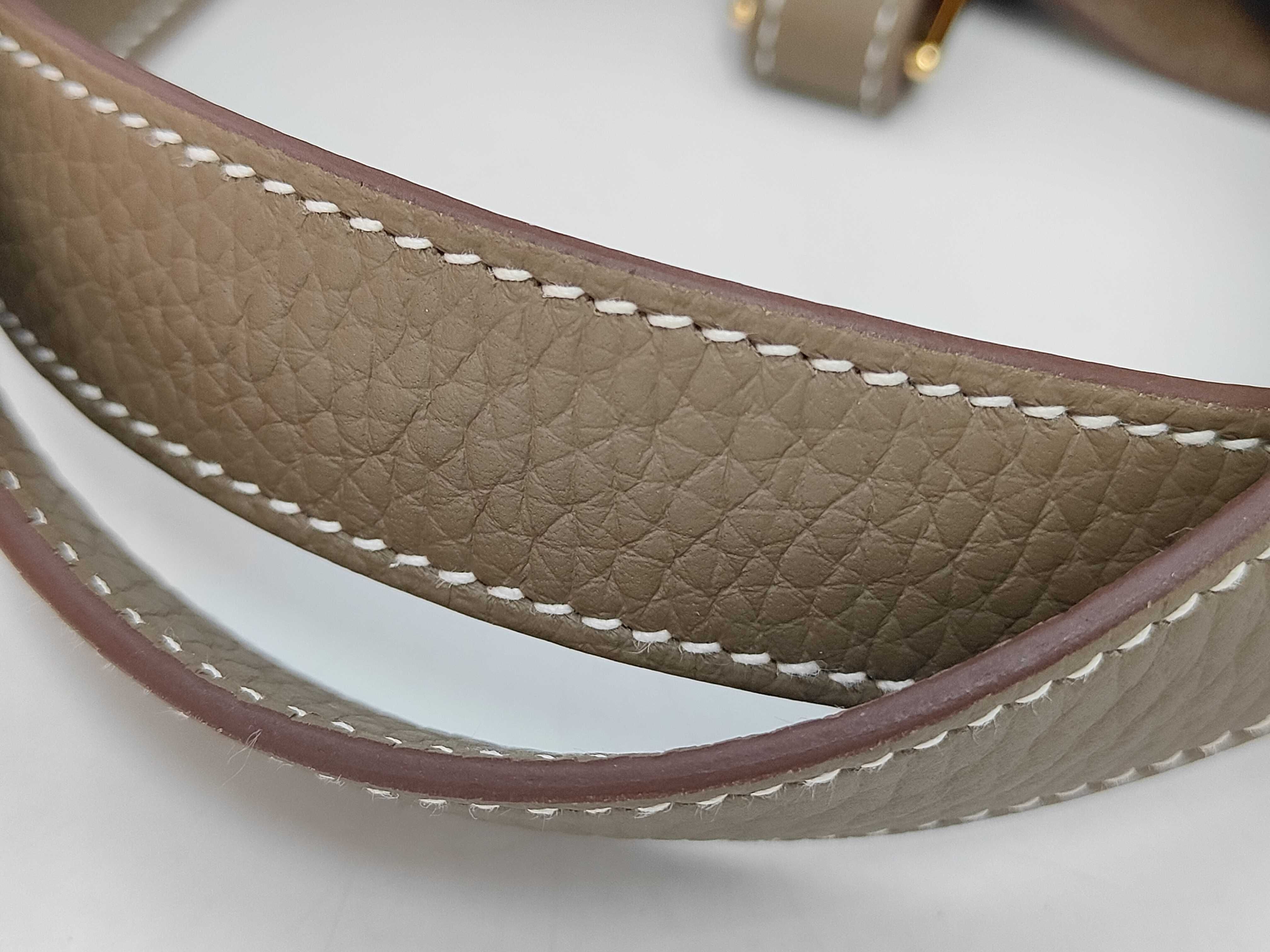 Picotin Lock 18 Etoupe Taurillon Clemence Leather Gold Hardware G Stamp Handbag — view 7
