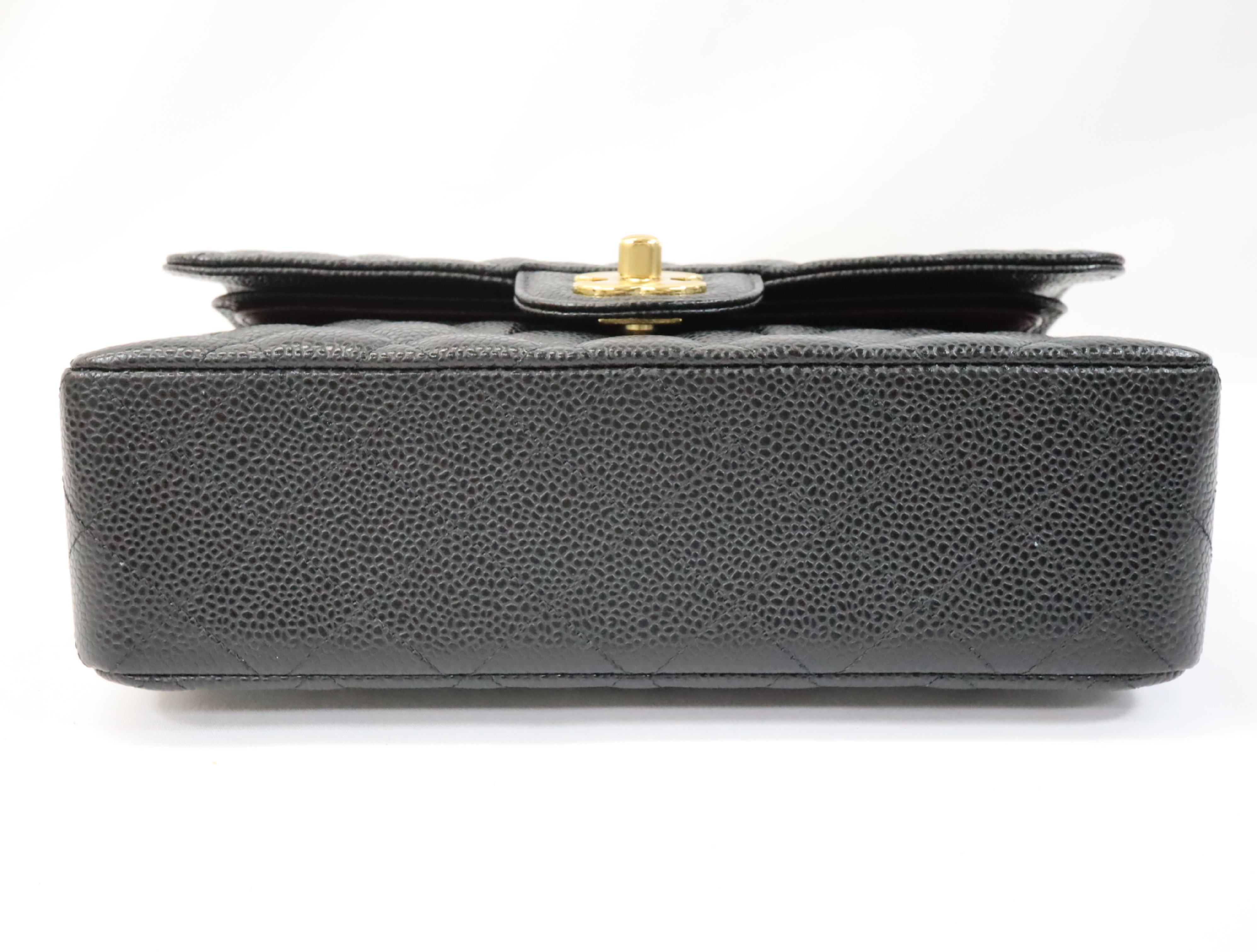 Matelassé 23 Caviar Skin Double Flap Black Serial Number 30s Gold Hardware A01113? Shoulder Bag — view 6