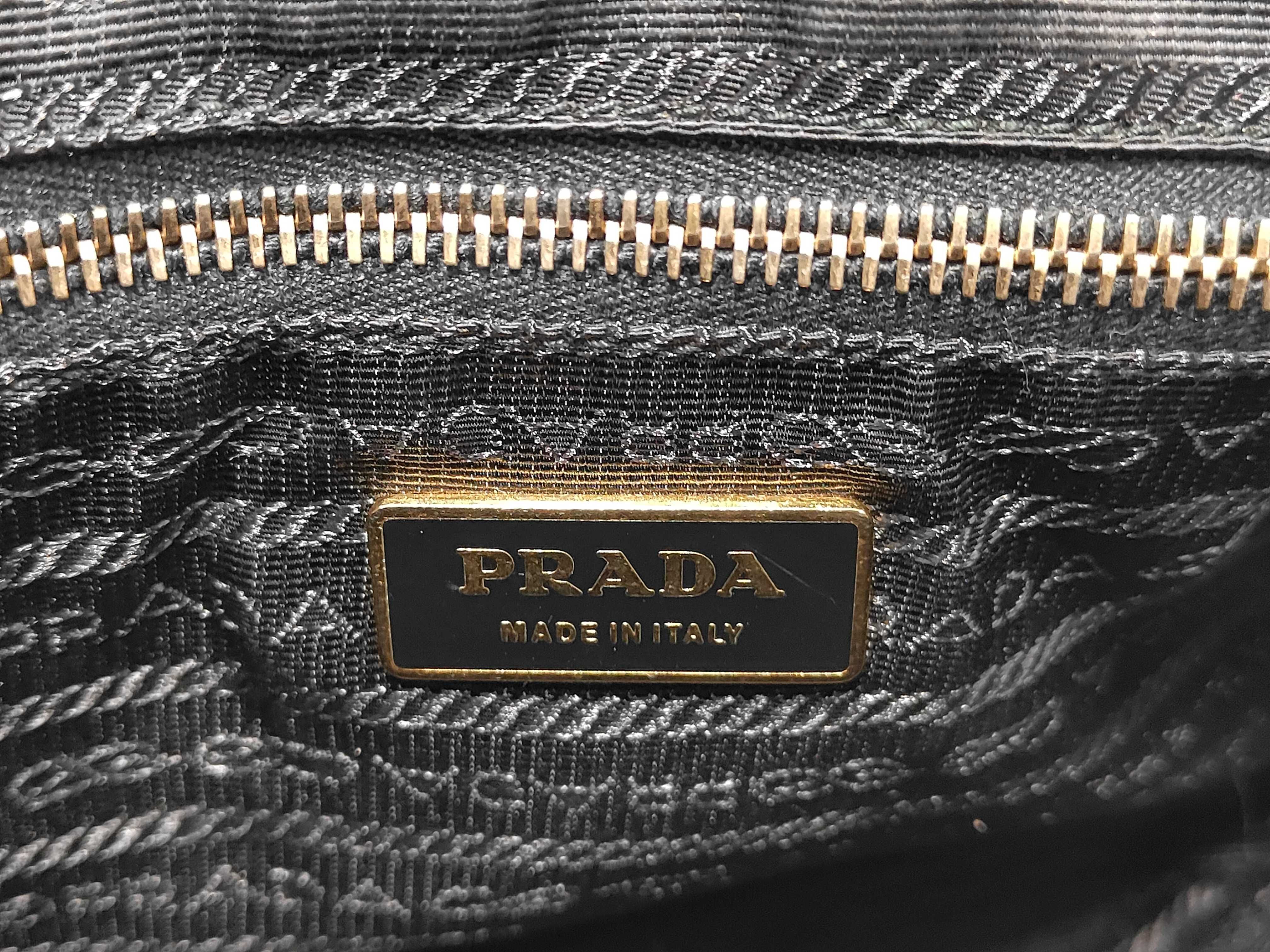 2-way handbag/shoulder bag, nylon x leather, with strap. — view 11