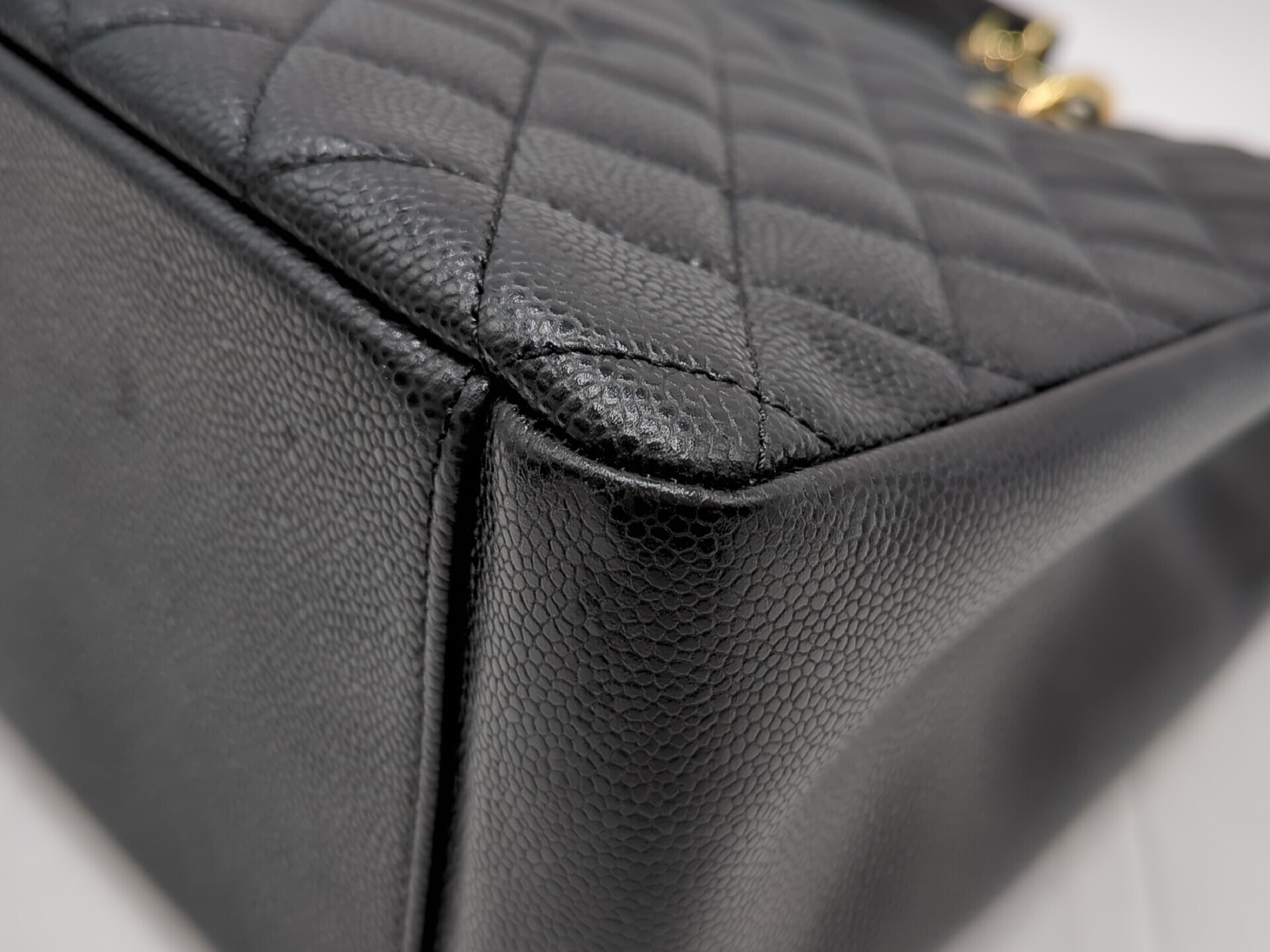 Caviar Skin GST Black Gold Hardware 16 Series Tote Bag — view 5