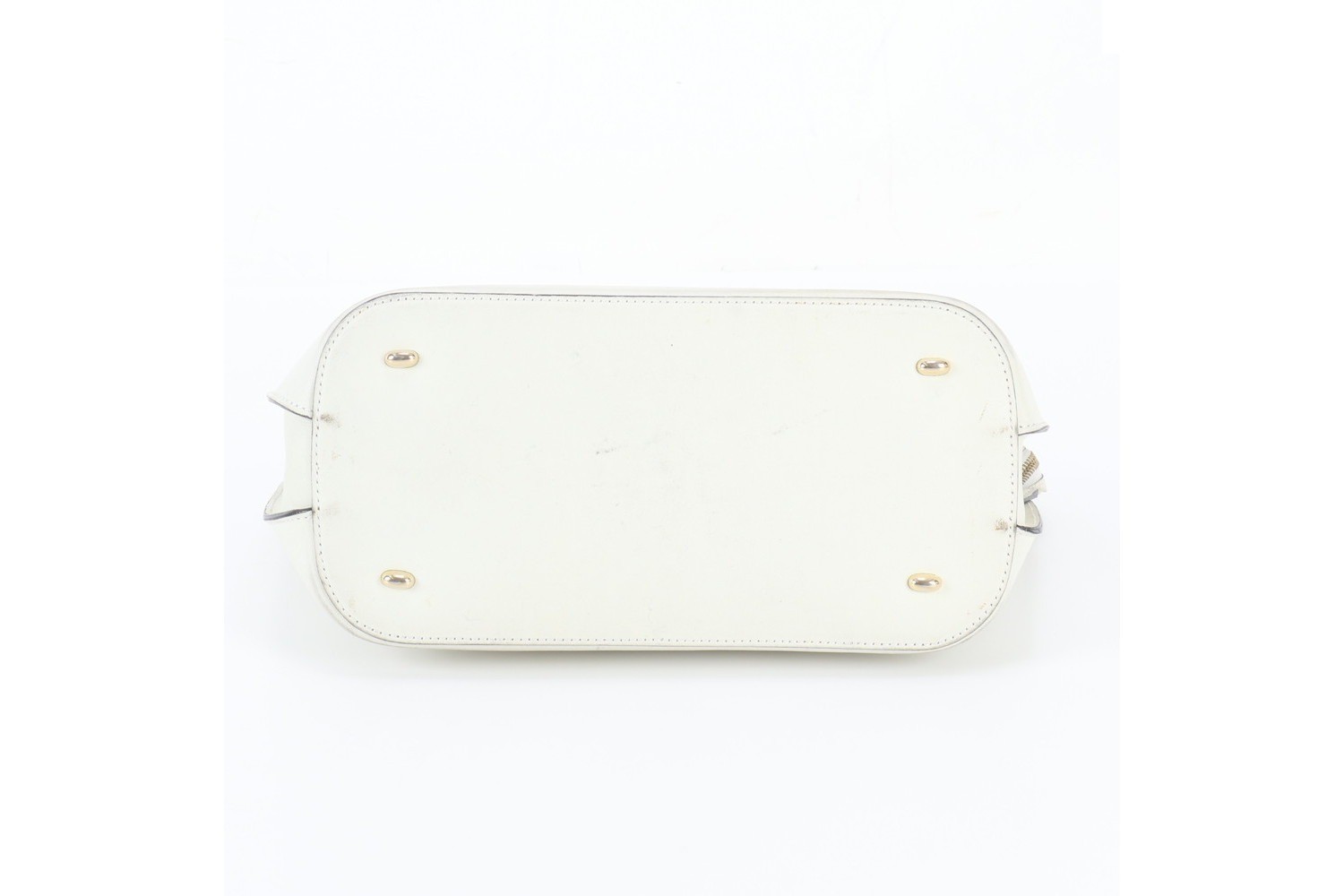 Leather handbag tote bag with gold hardware — view 6