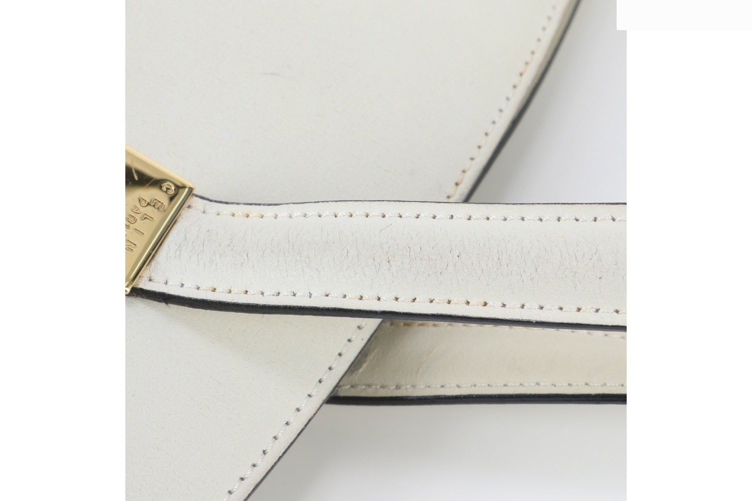 Leather handbag tote bag with gold hardware — view 10