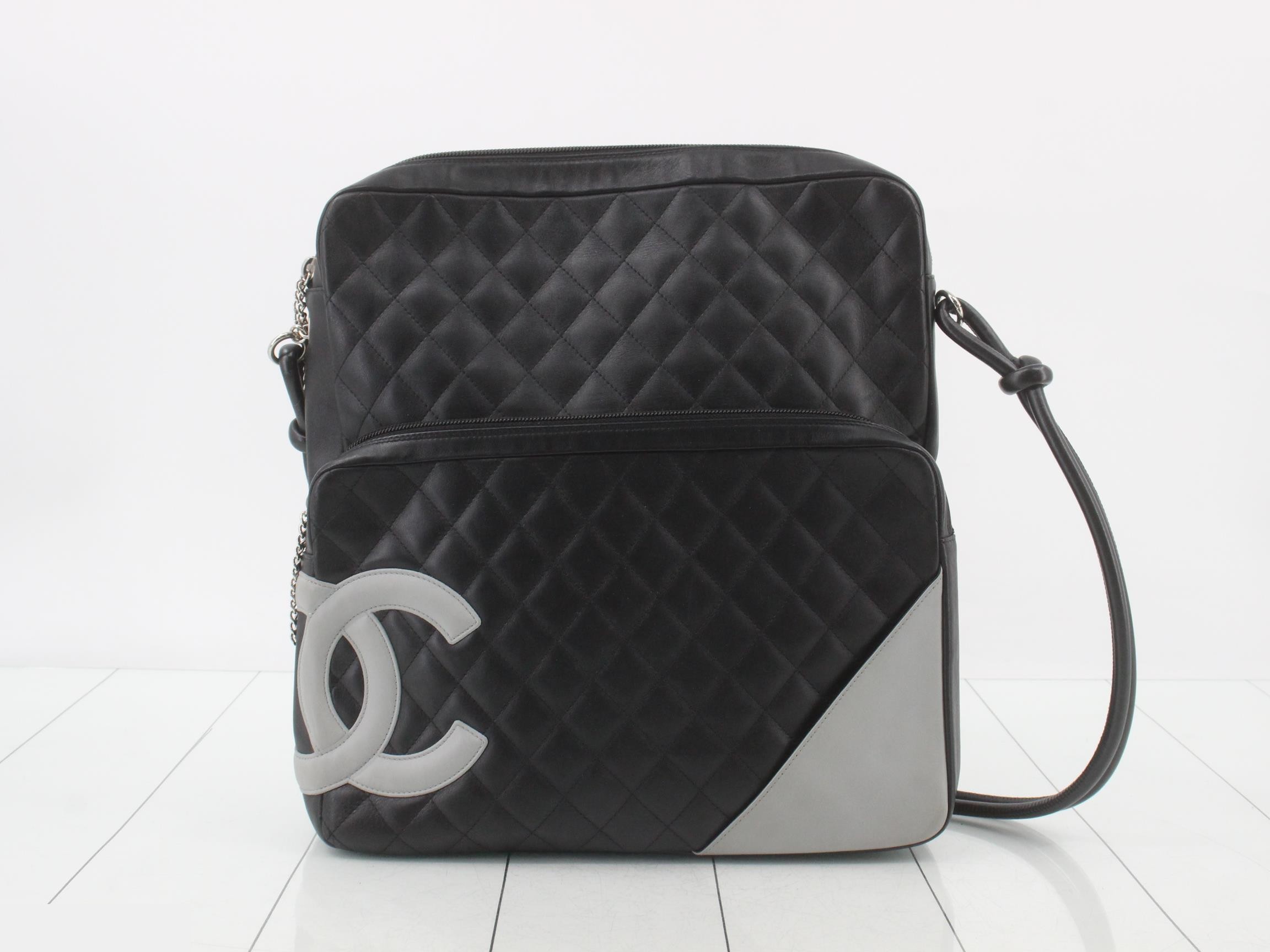 Cambon Line Leather Semi-Shoulder Bag