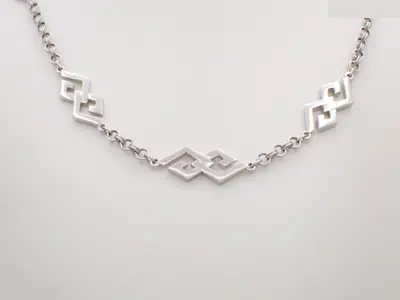 Necklace, total length approximately 80 cm