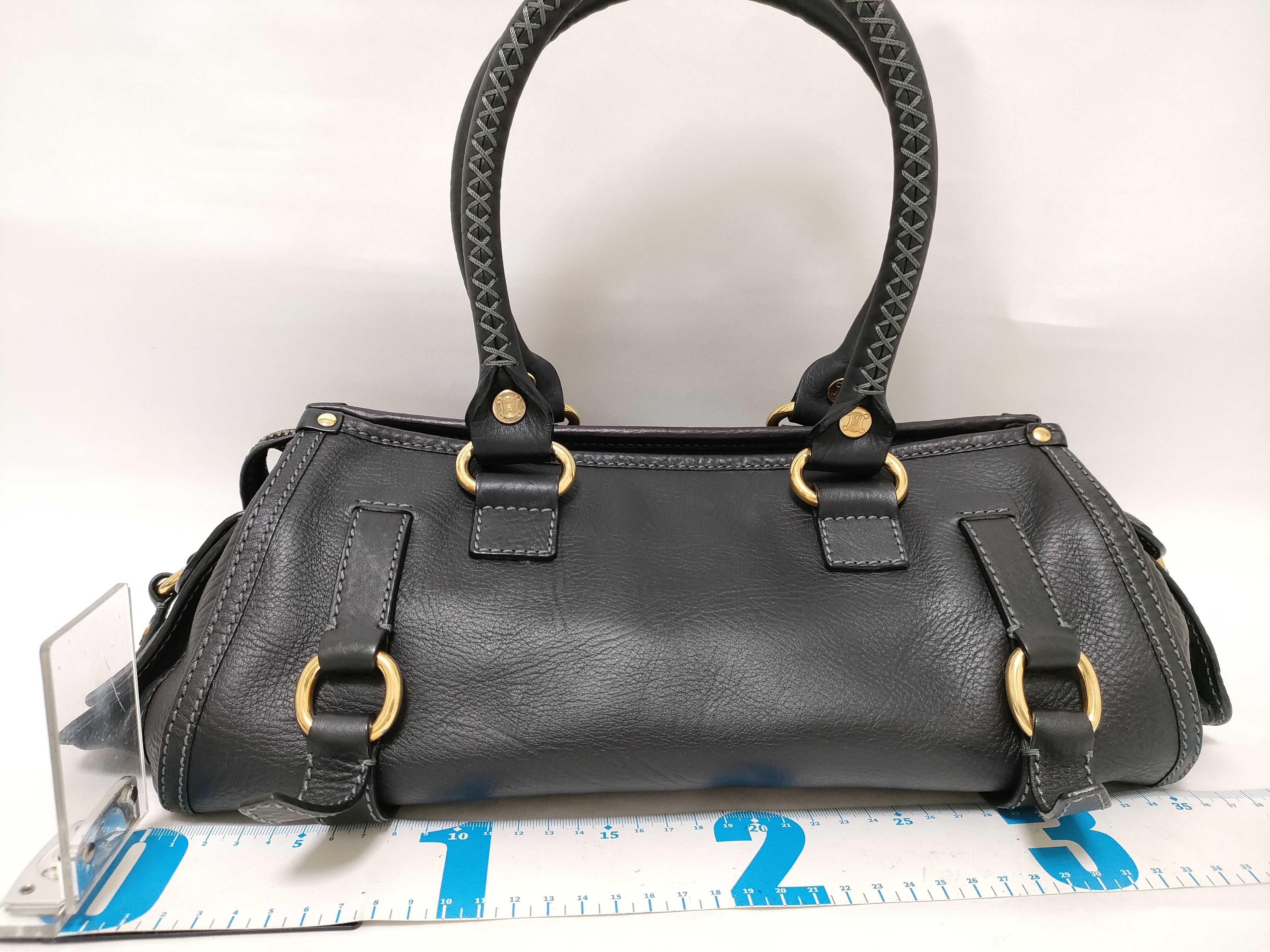 Leather Tote Bag, Triomphe Design, with Dust Bag, Handbag — view 2