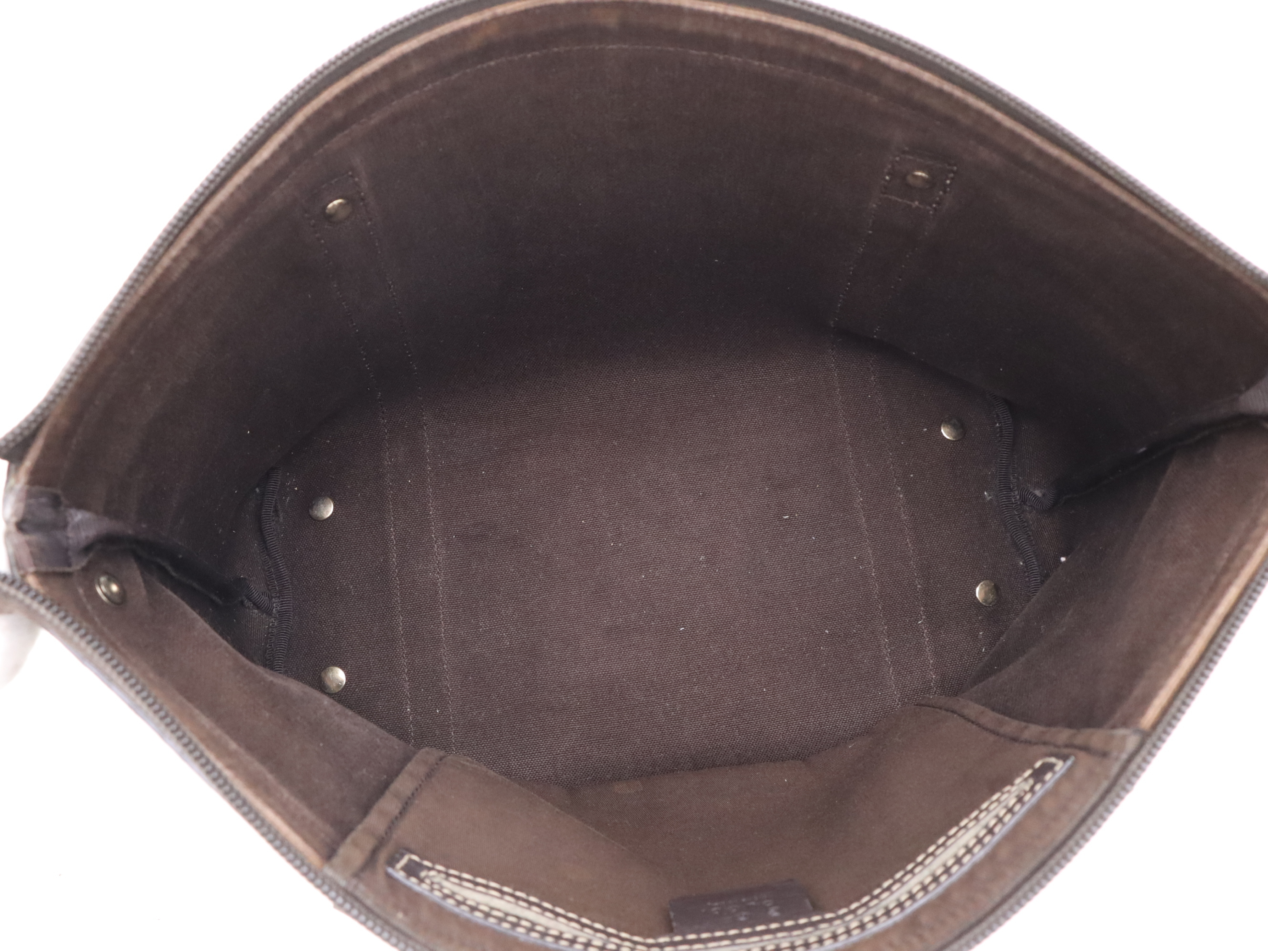 268640 Canvas x Leather Abbey GG Crystal Tote Bag Beige Gold Hardware Tote Bag — view 11