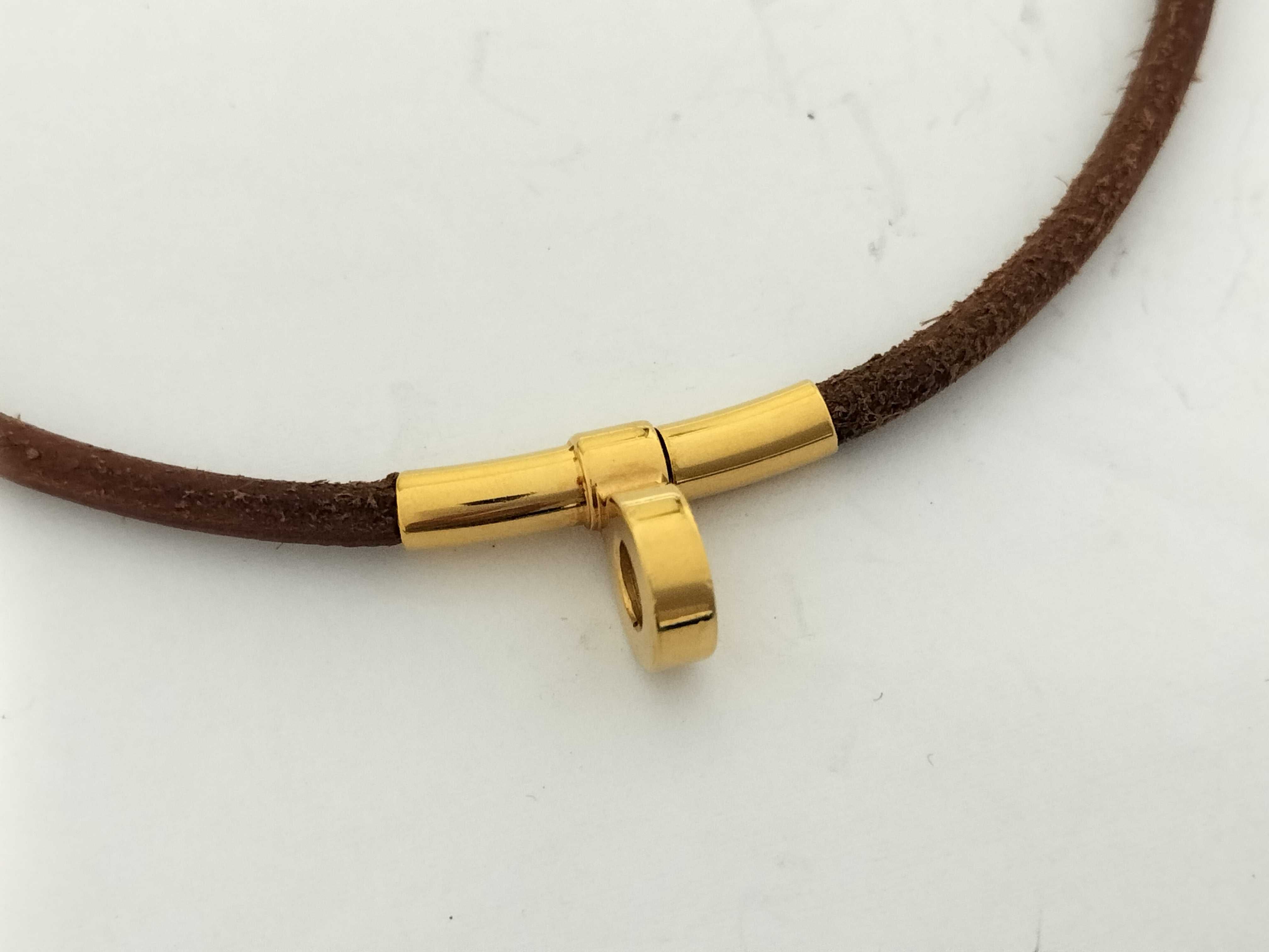 leather choker necklace — view 2