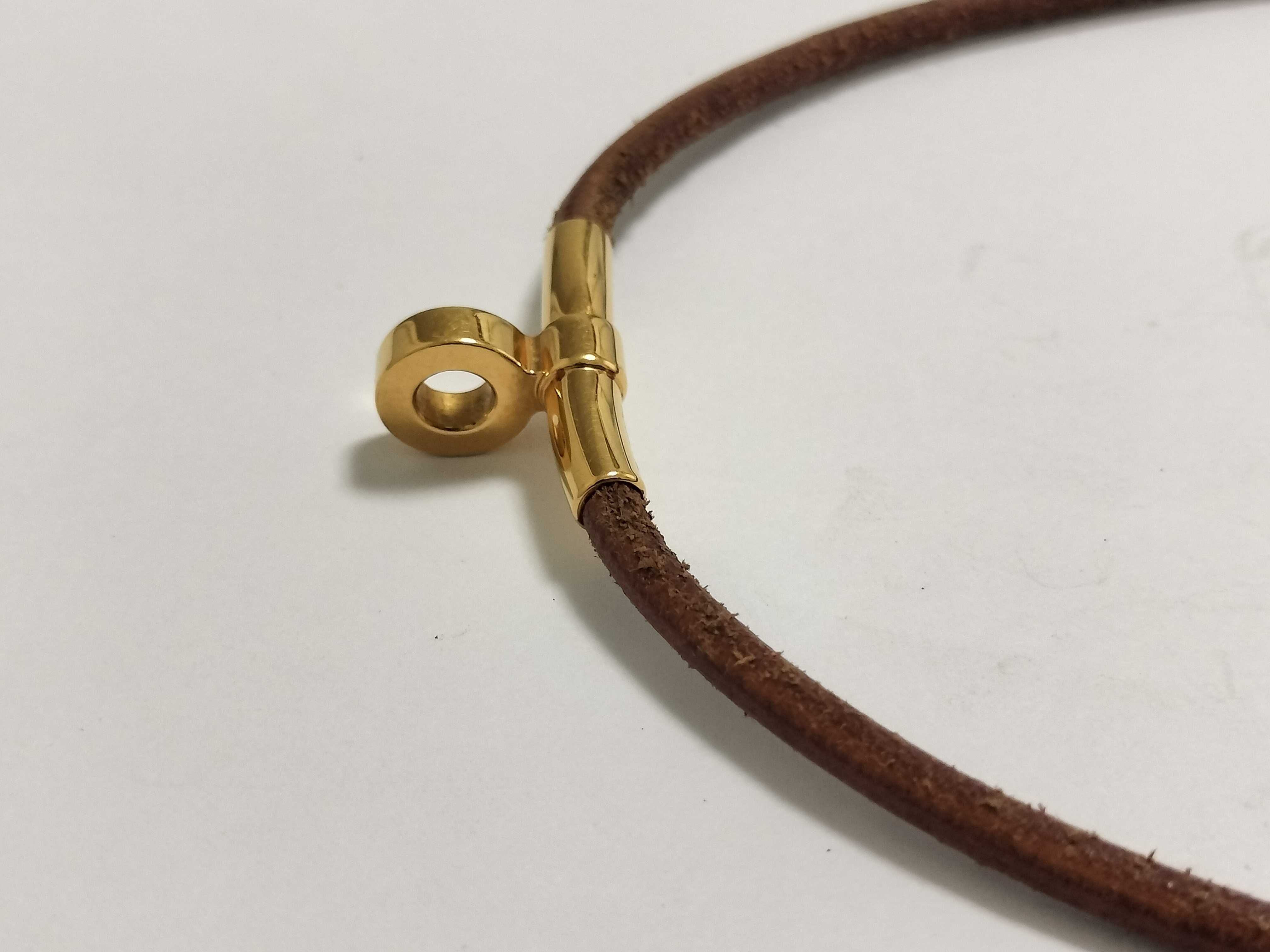 leather choker necklace — view 3