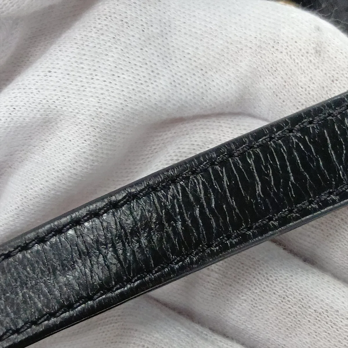 Matelassé Vintage Calfskin 2-Way Handbag, Black with Gold Hardware, Item Number 18246639 (Serial Number 18) — view 14