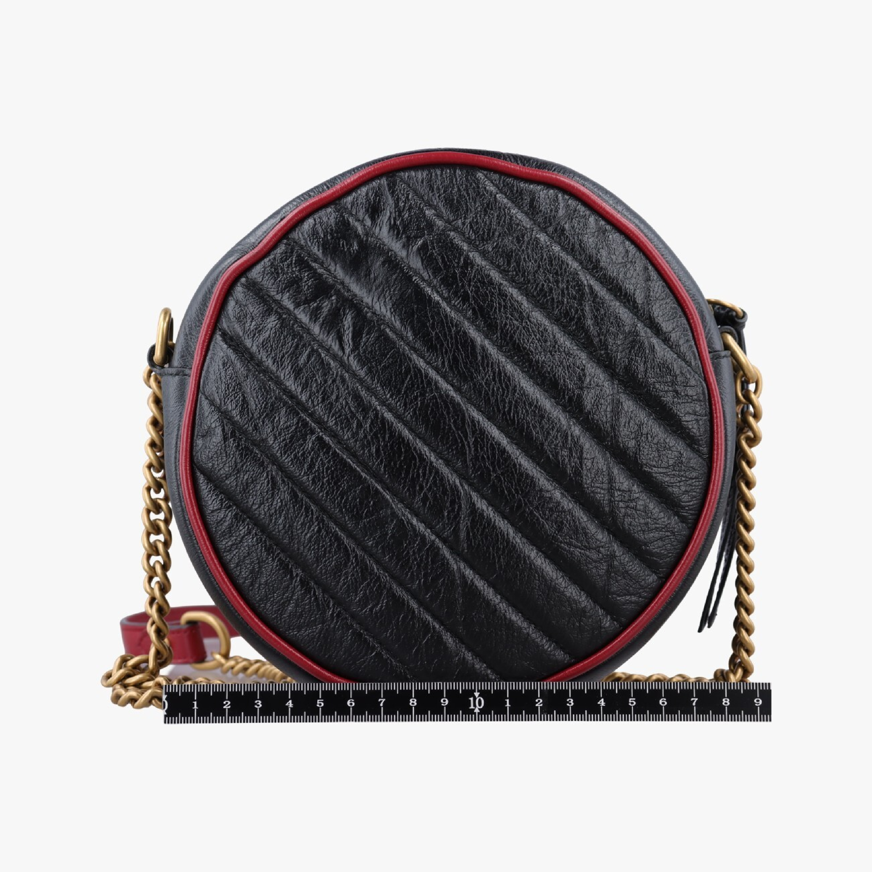 GG Marmont Black x Red Leather Shoulder Bag 550154 H029690636 — view 2