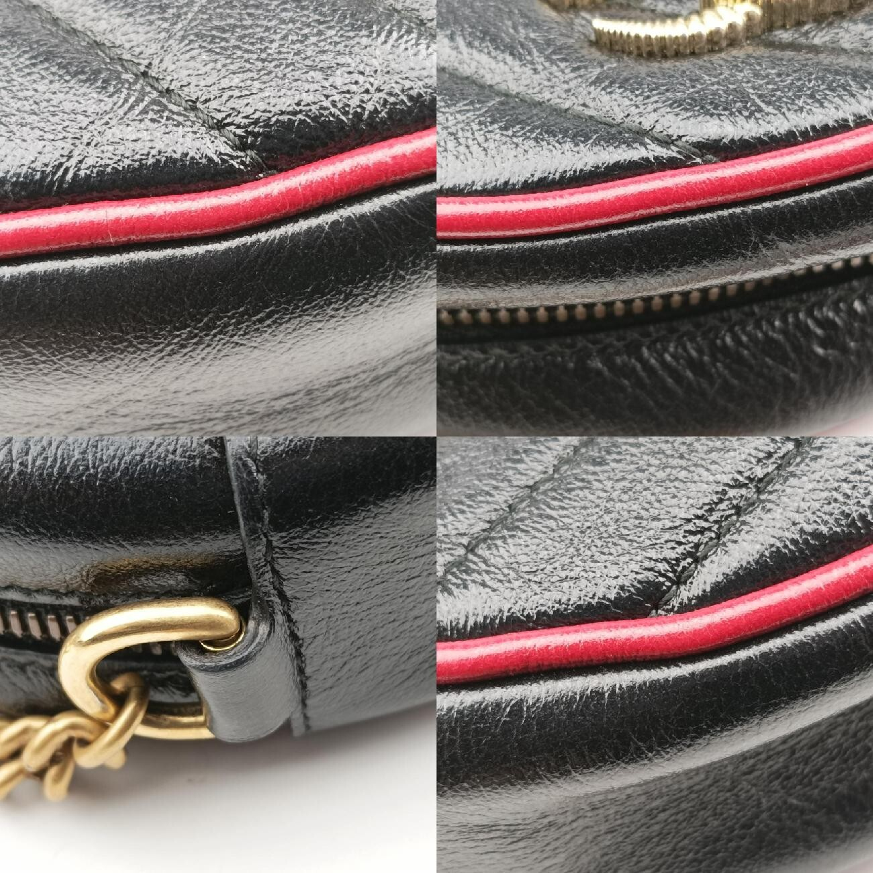 GG Marmont Black x Red Leather Shoulder Bag 550154 H029690636 — view 10
