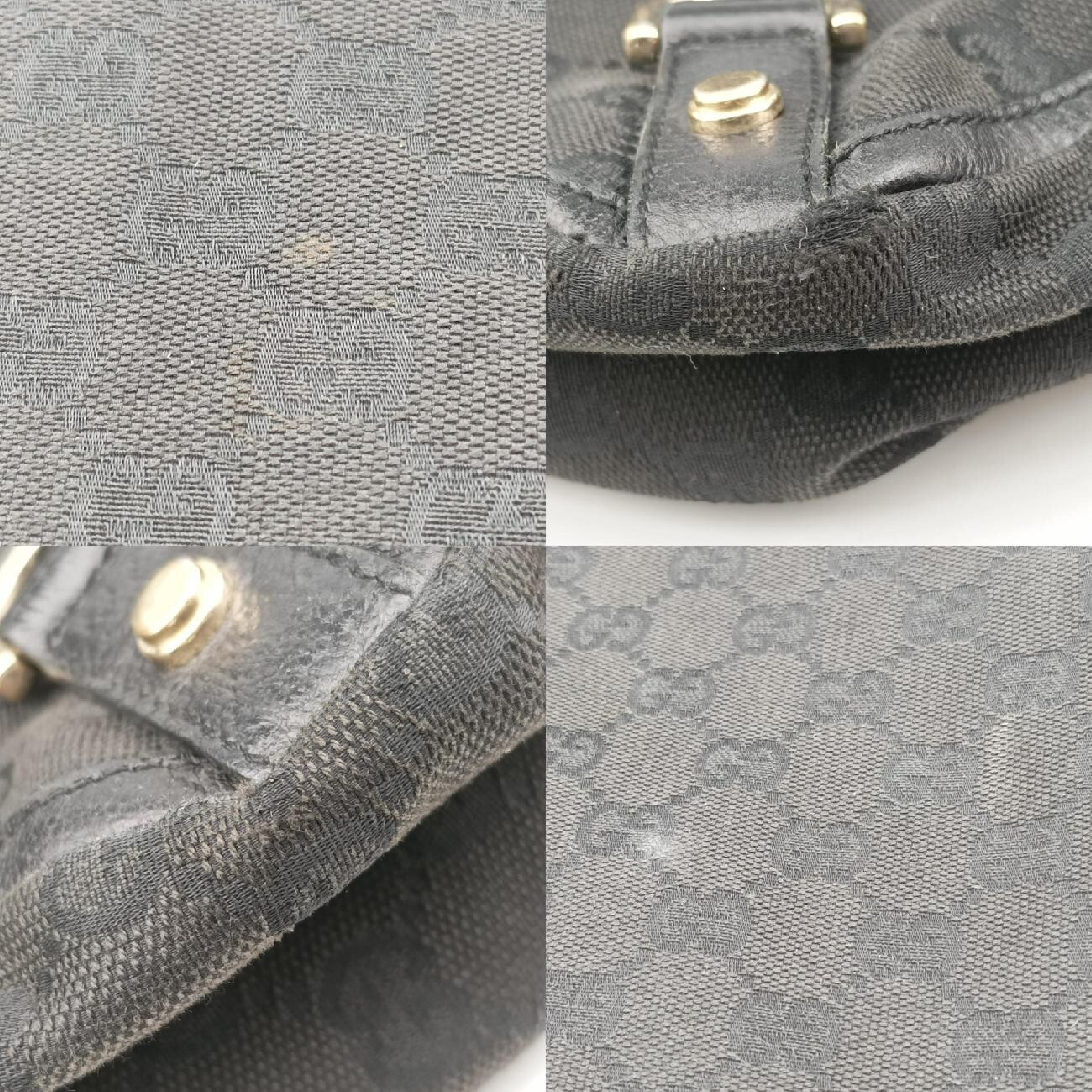Abbey Black Canvas x Leather Handbag 130733 — view 10
