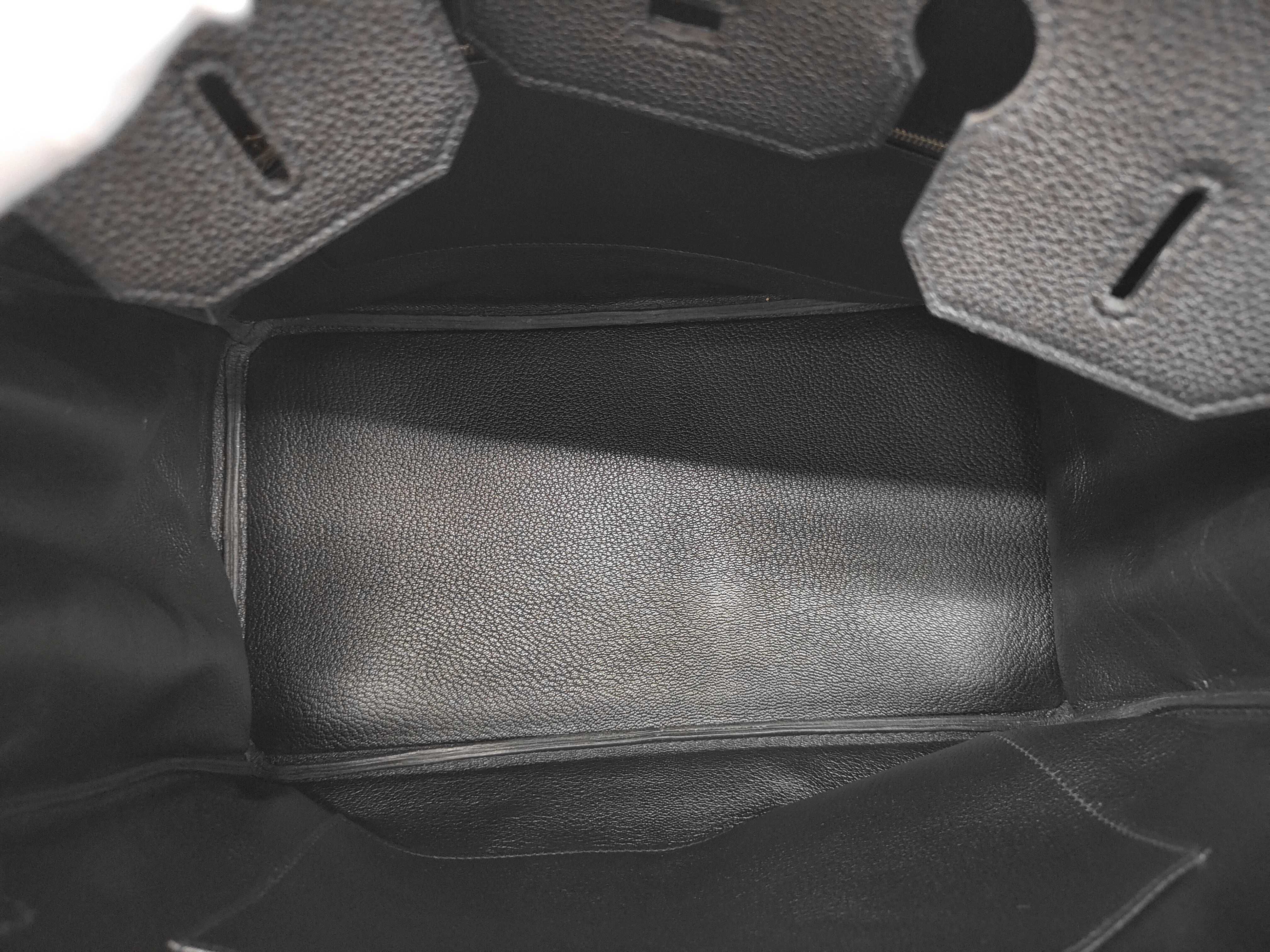 Birkin 35 Togo Black Silver Hardware Q Stamp Handbag — view 9