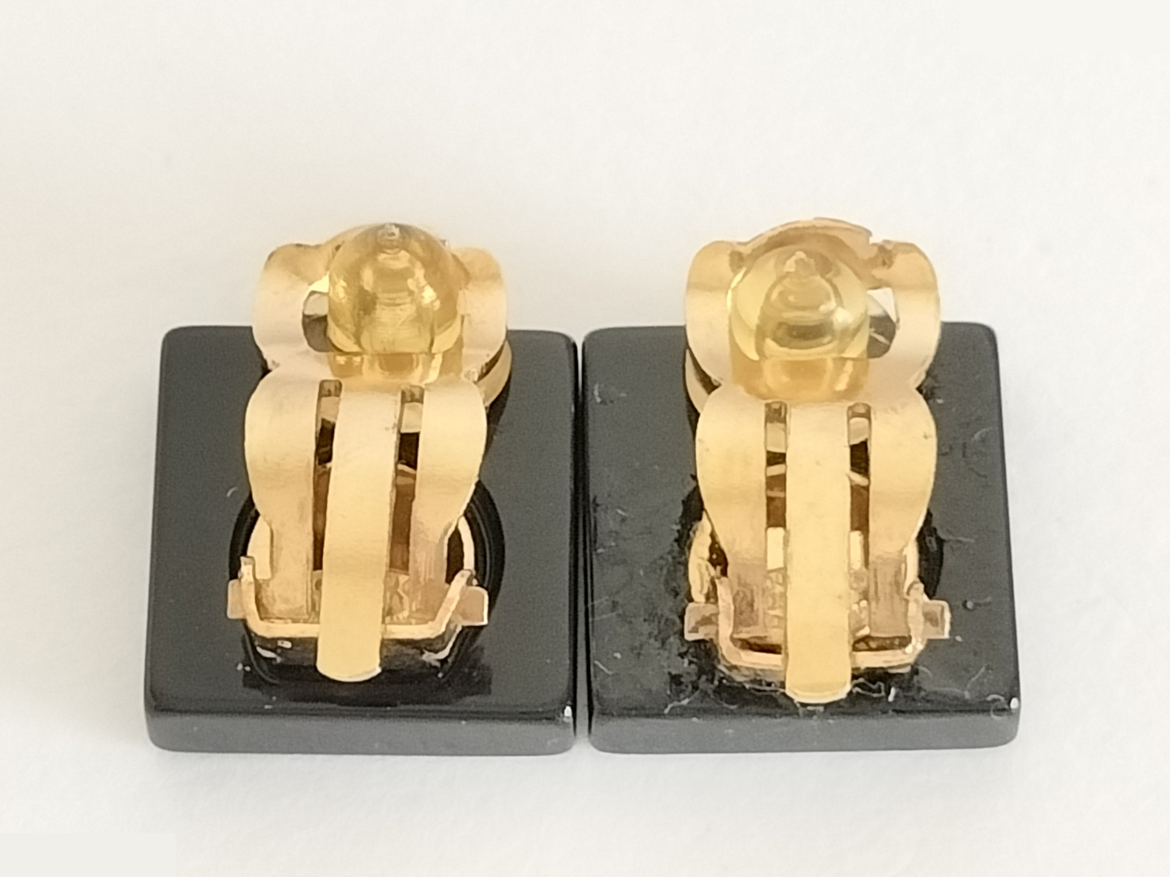 Coco Square Plastic Earrings — view 4