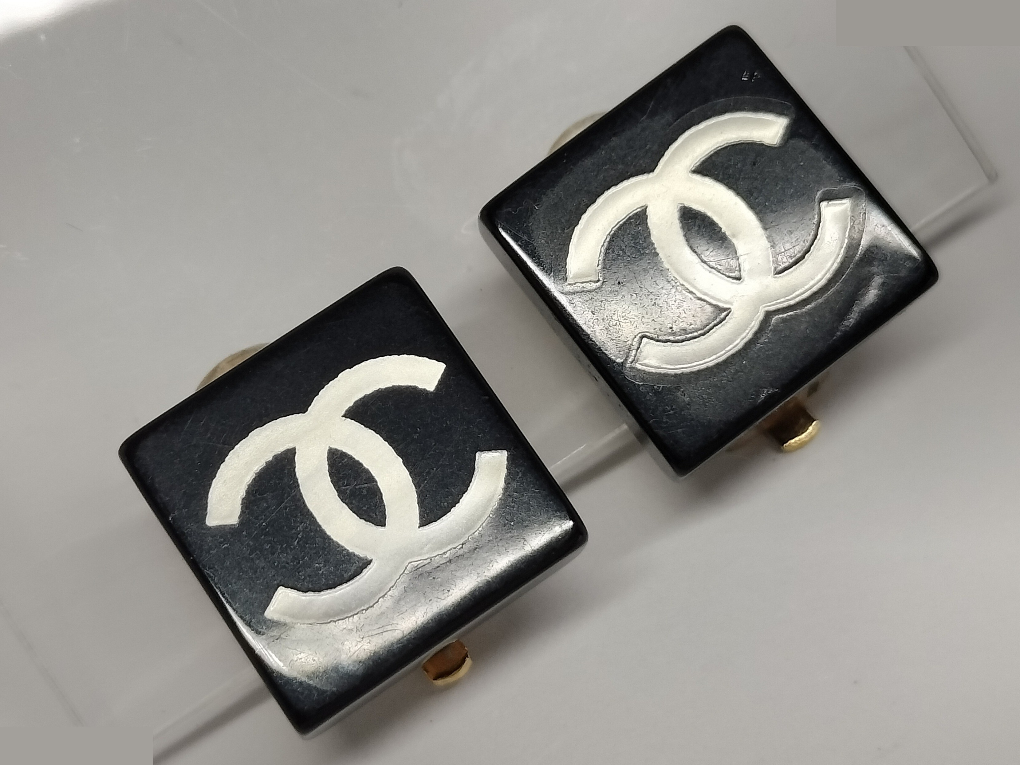 Coco Square Plastic Earrings — view 5