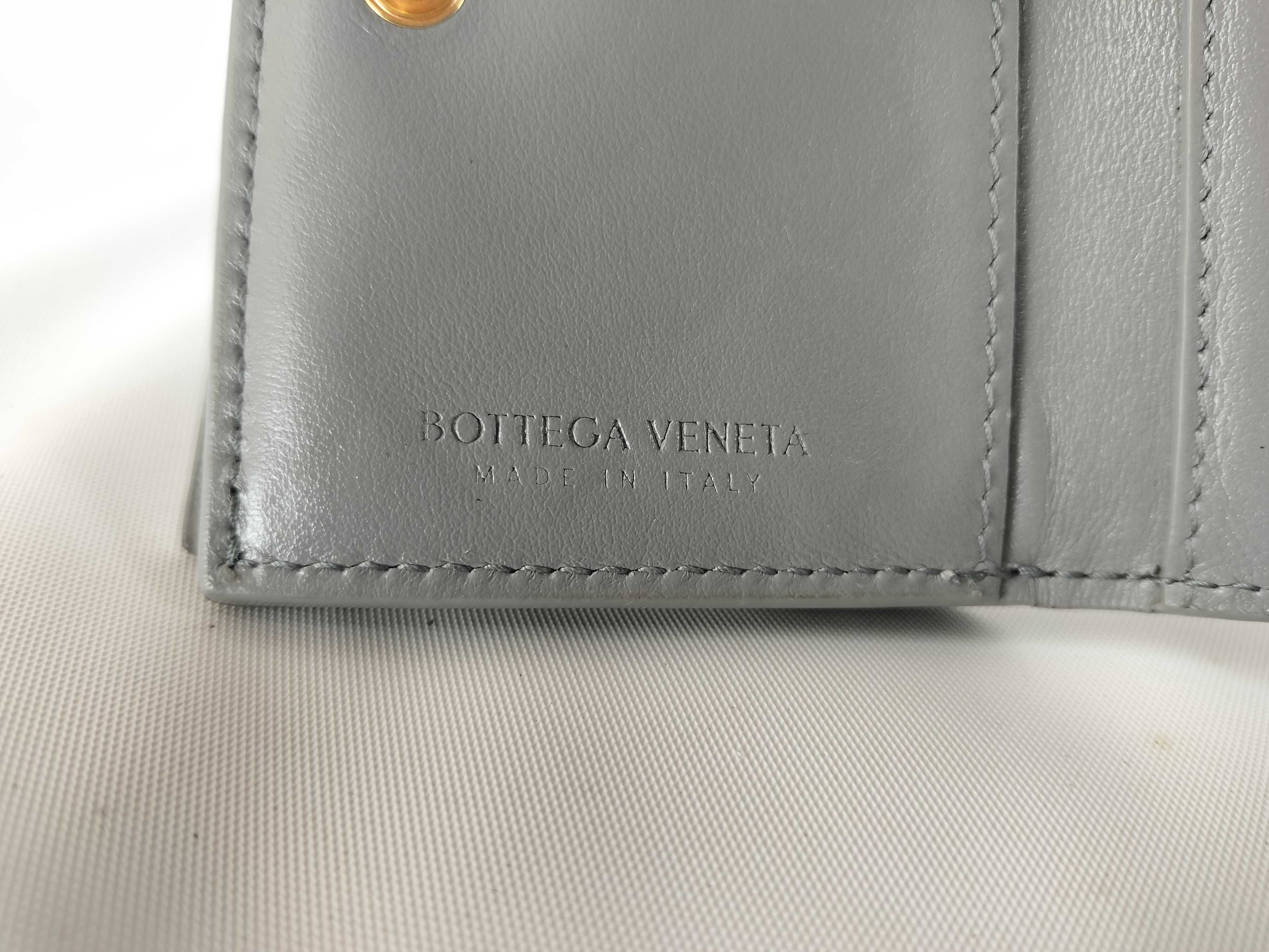 Intrecciato Leather Tri-fold Compact Wallet — view 7
