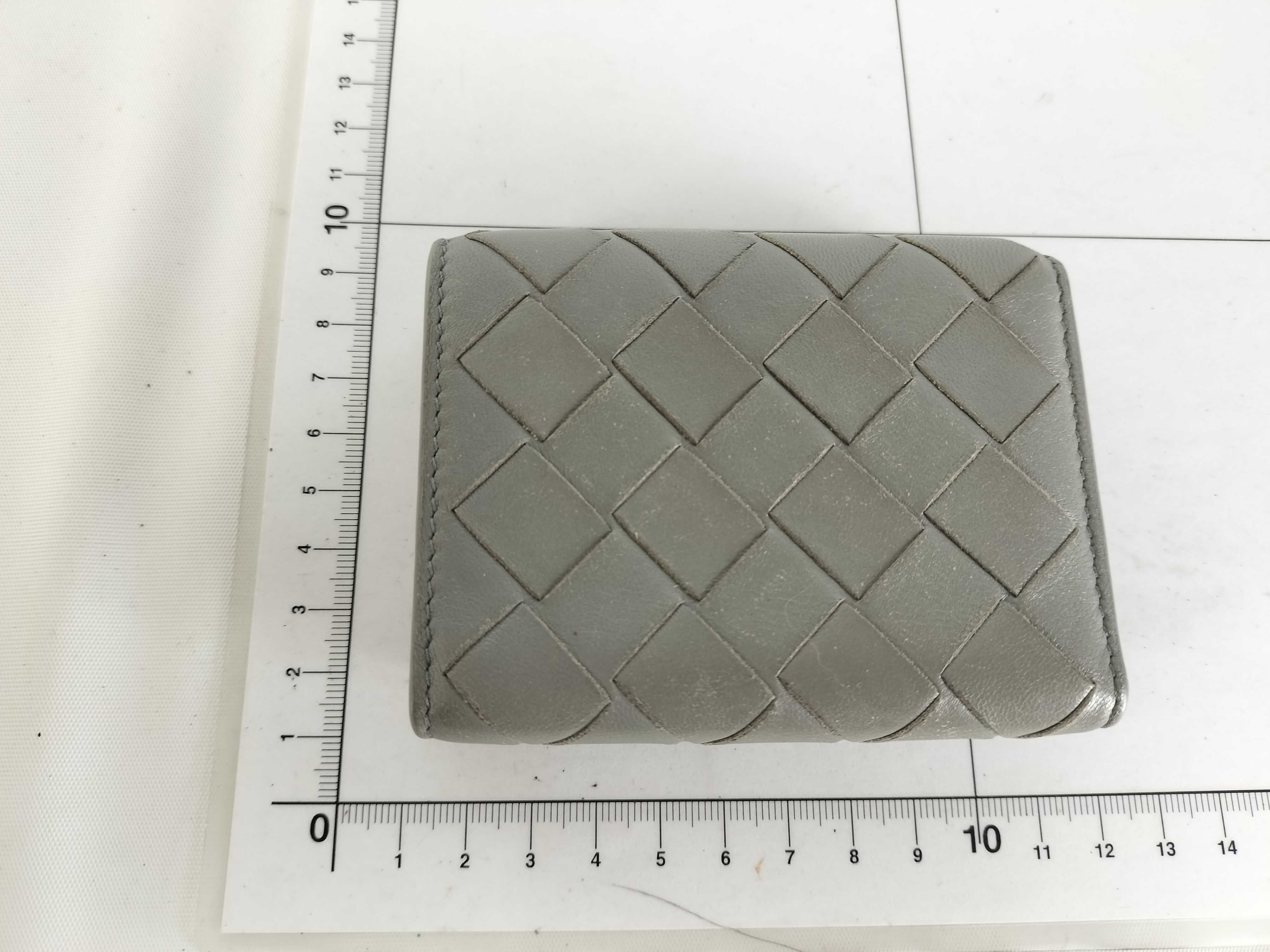 Intrecciato Leather Tri-fold Compact Wallet — view 10
