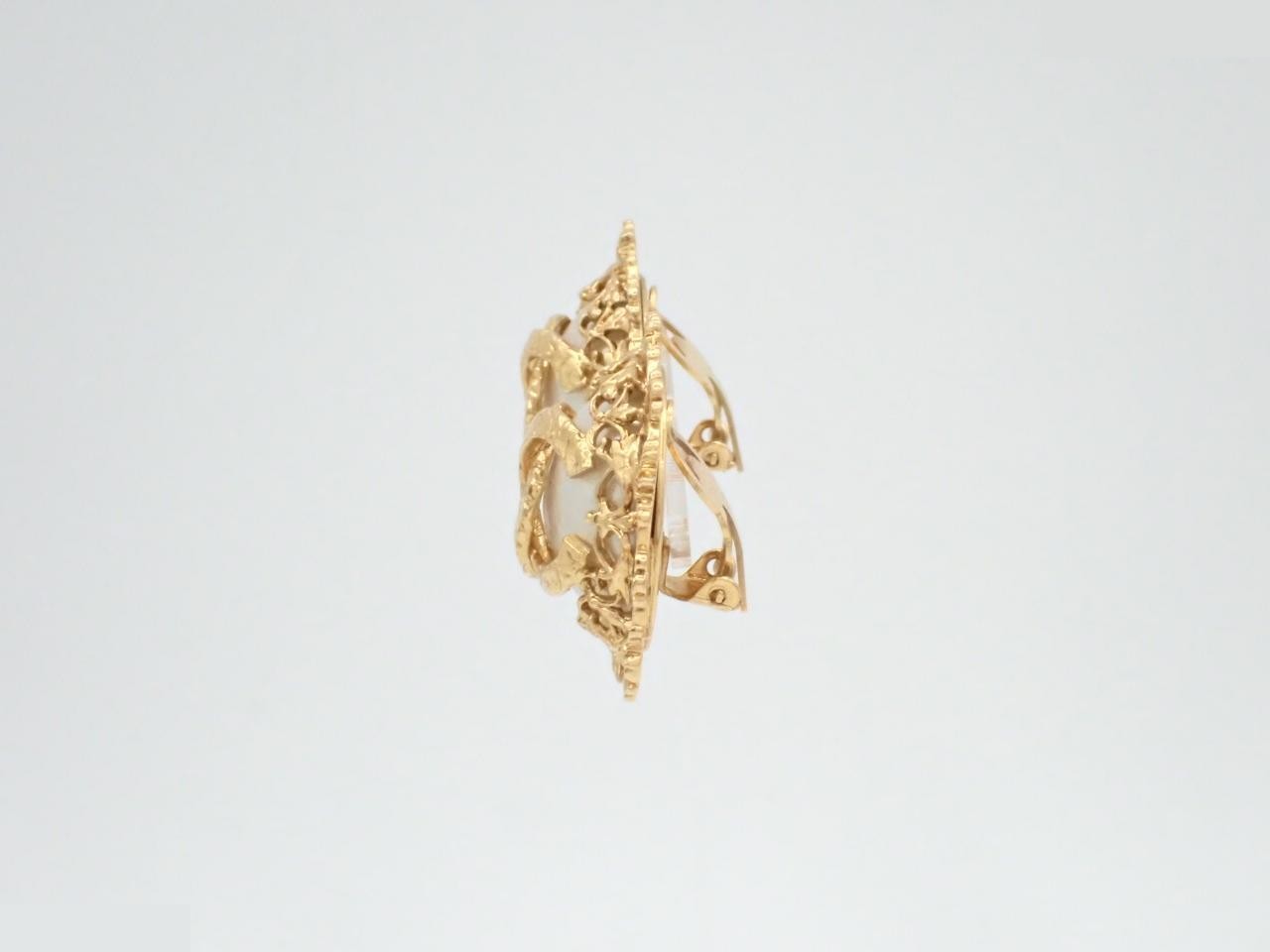 Faux pearl Coco Mark earrings — view 3