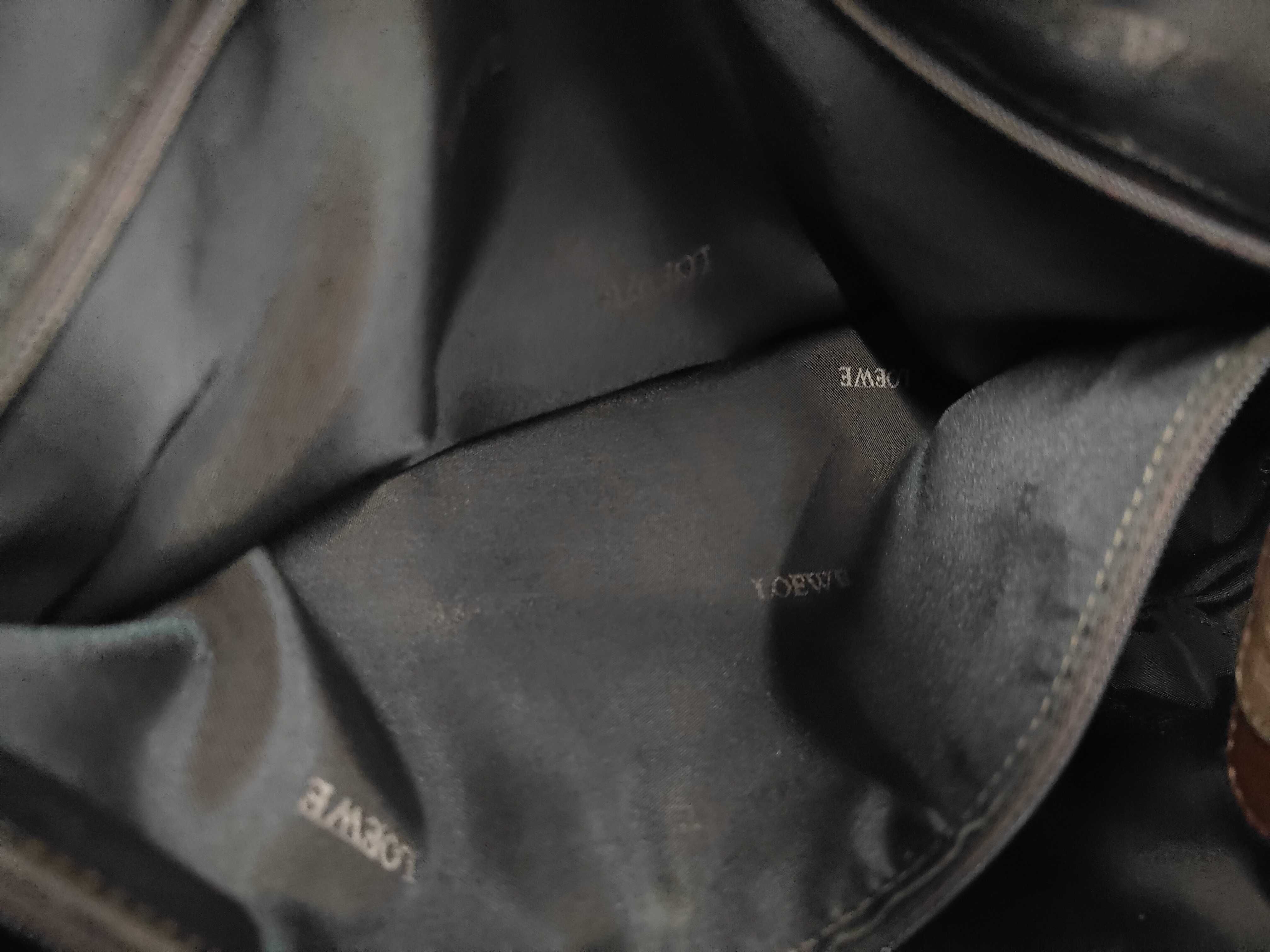 Anagram logo embossed nappa leather brown Boston bag — view 11