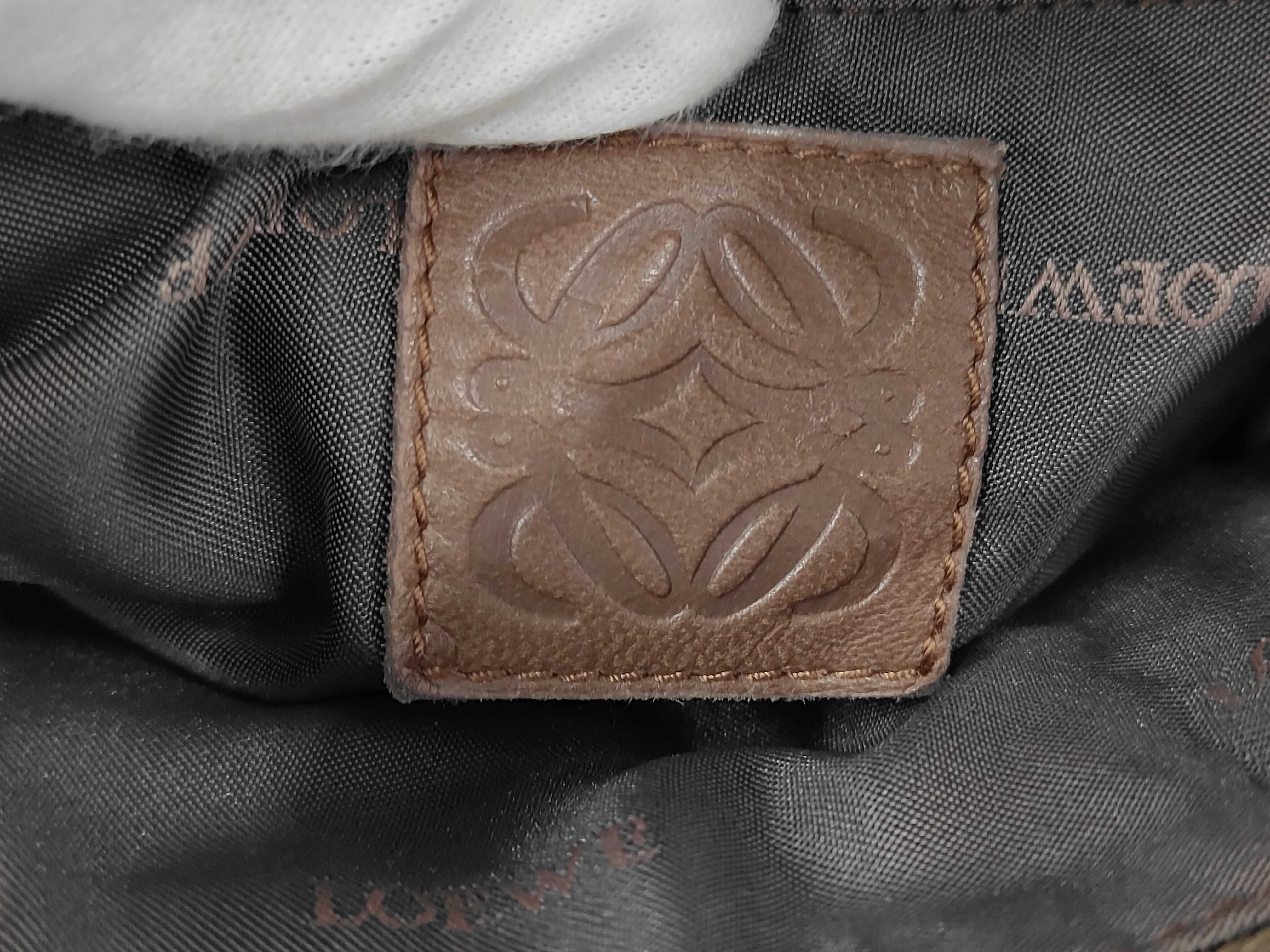 Anagram logo embossed nappa leather brown Boston bag — view 12