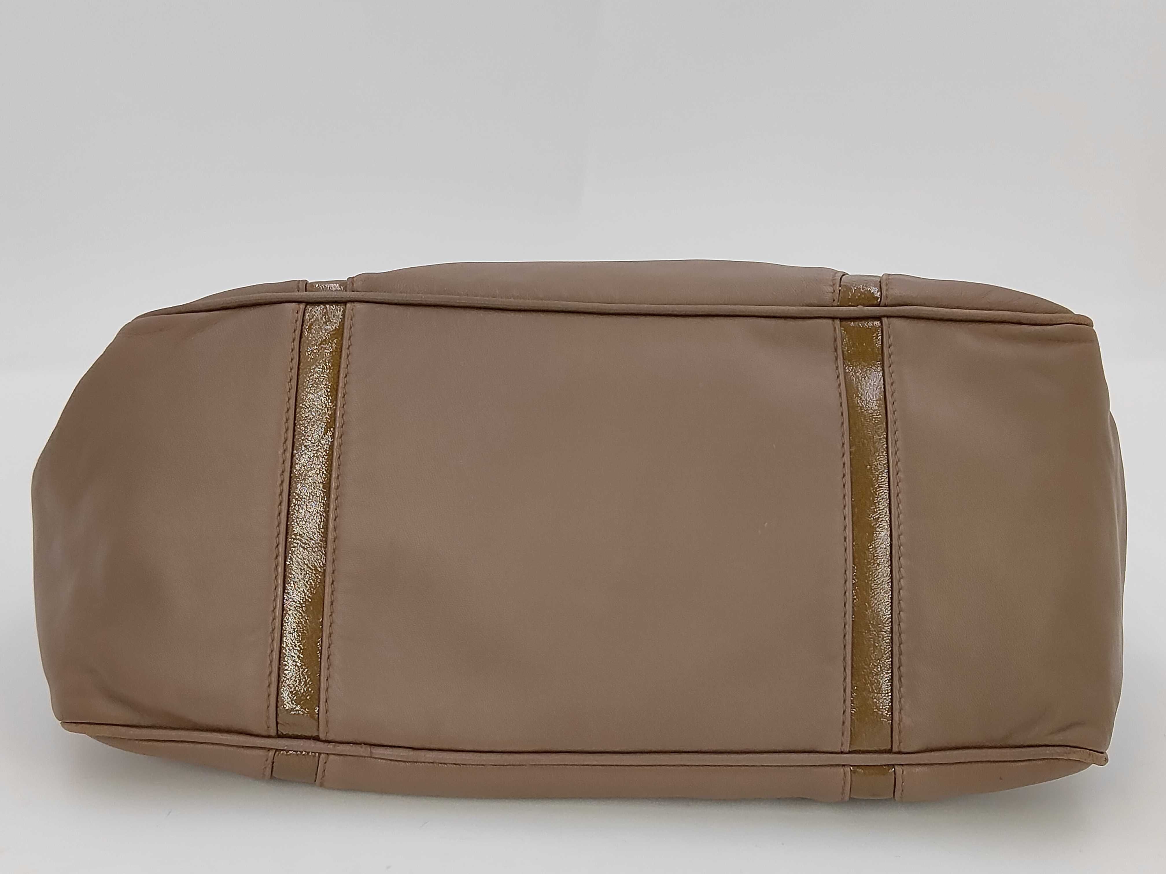 Anagram logo embossed nappa leather brown Boston bag — view 4