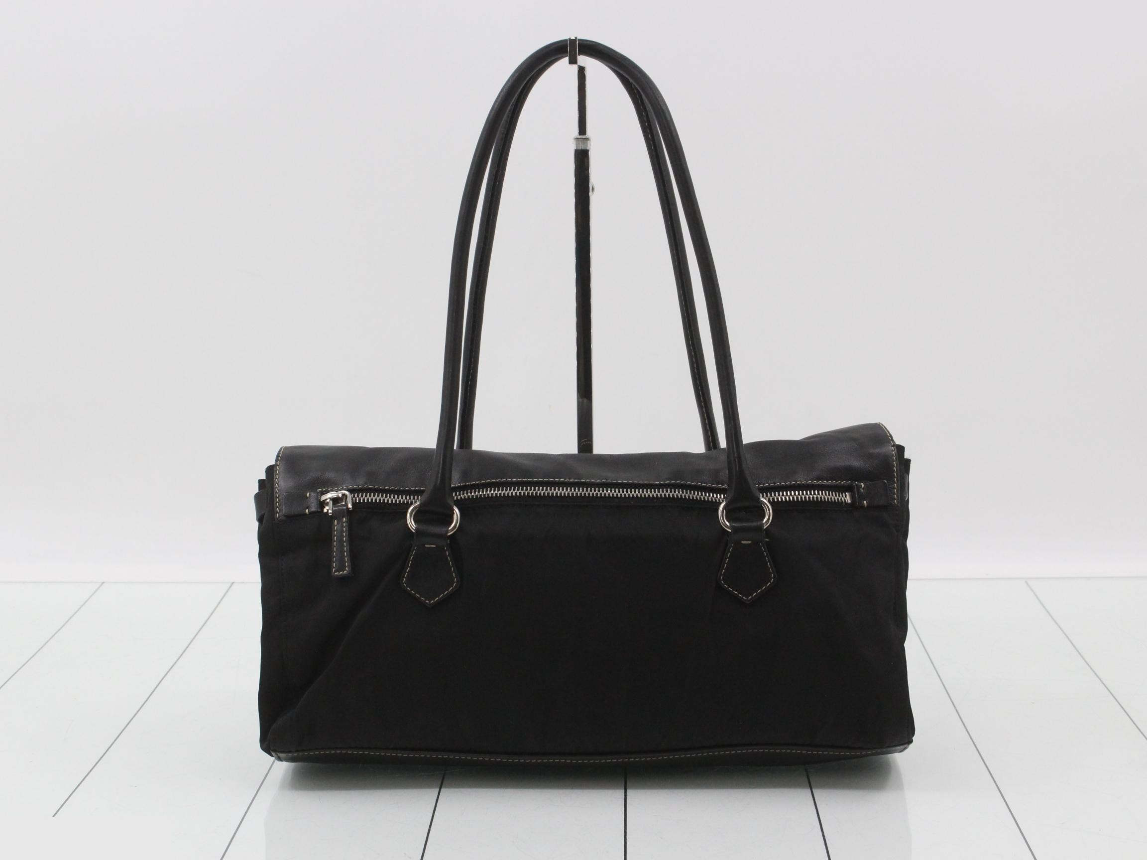 Tessuto Nylon Leather Handbag — view 2