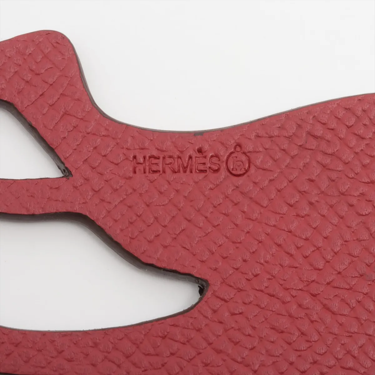 Petit H Charm Leather Gray x Red — view 3