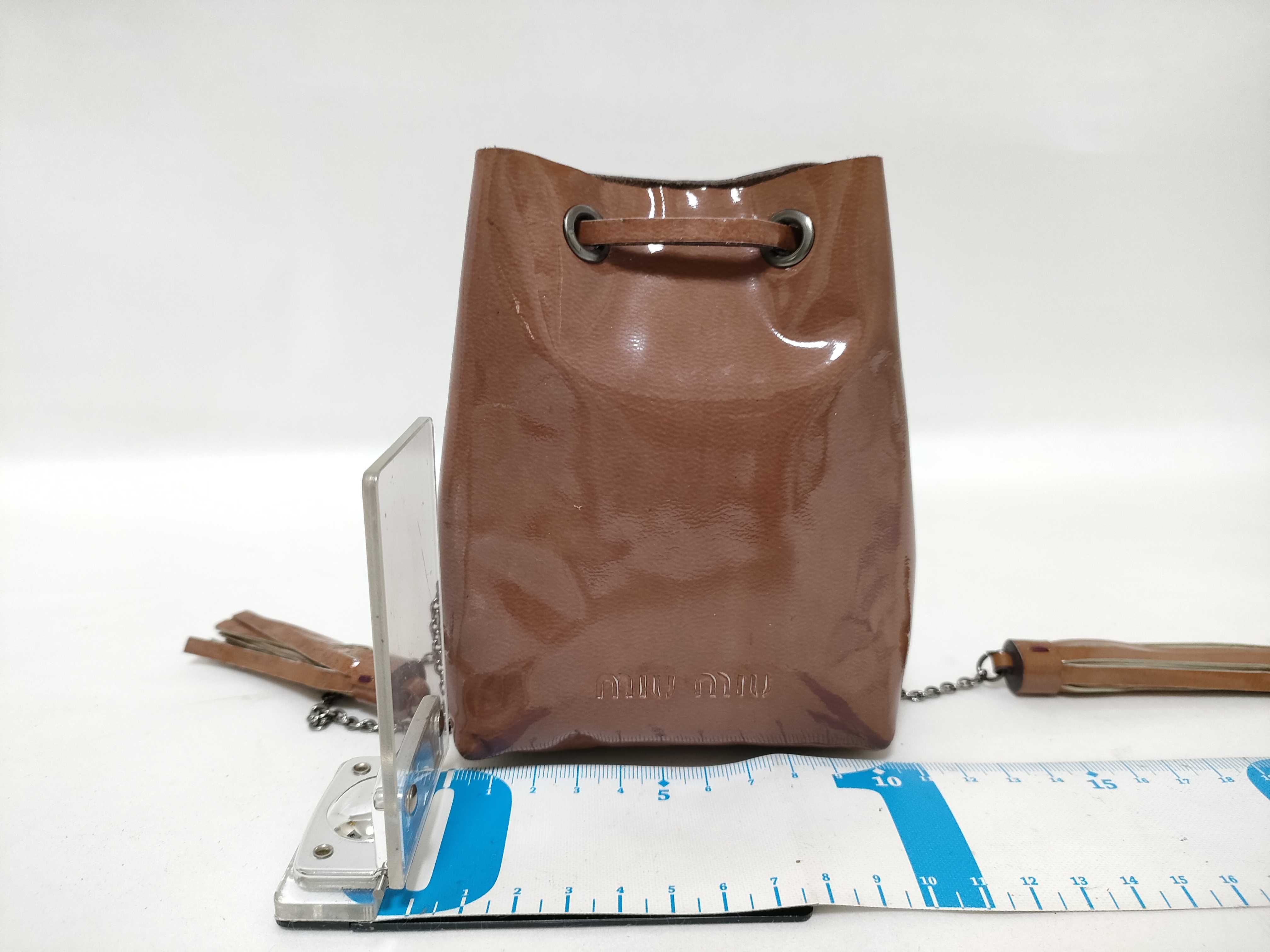 drawstring fringe chain shoulder bag — view 2