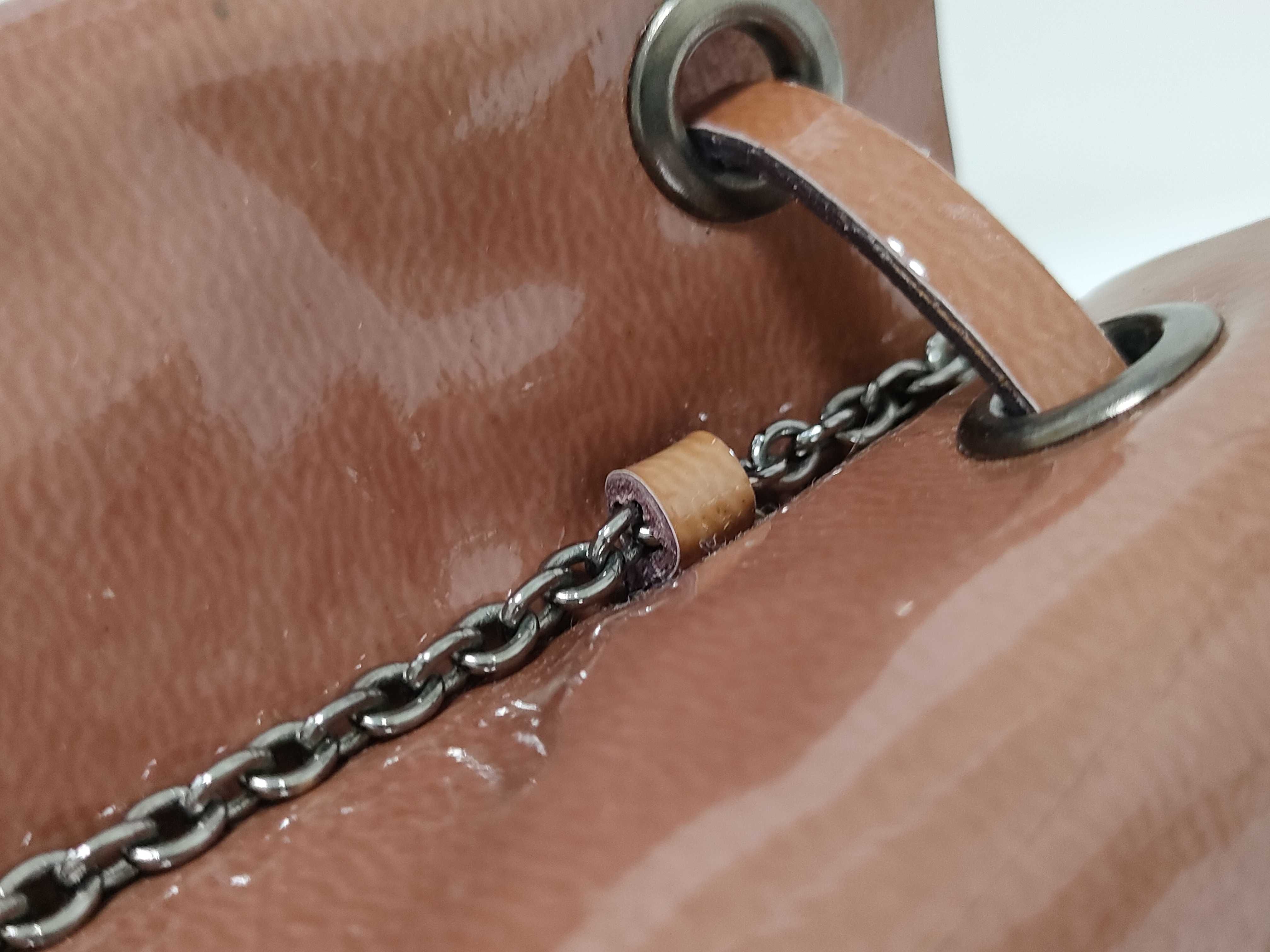 drawstring fringe chain shoulder bag — view 5