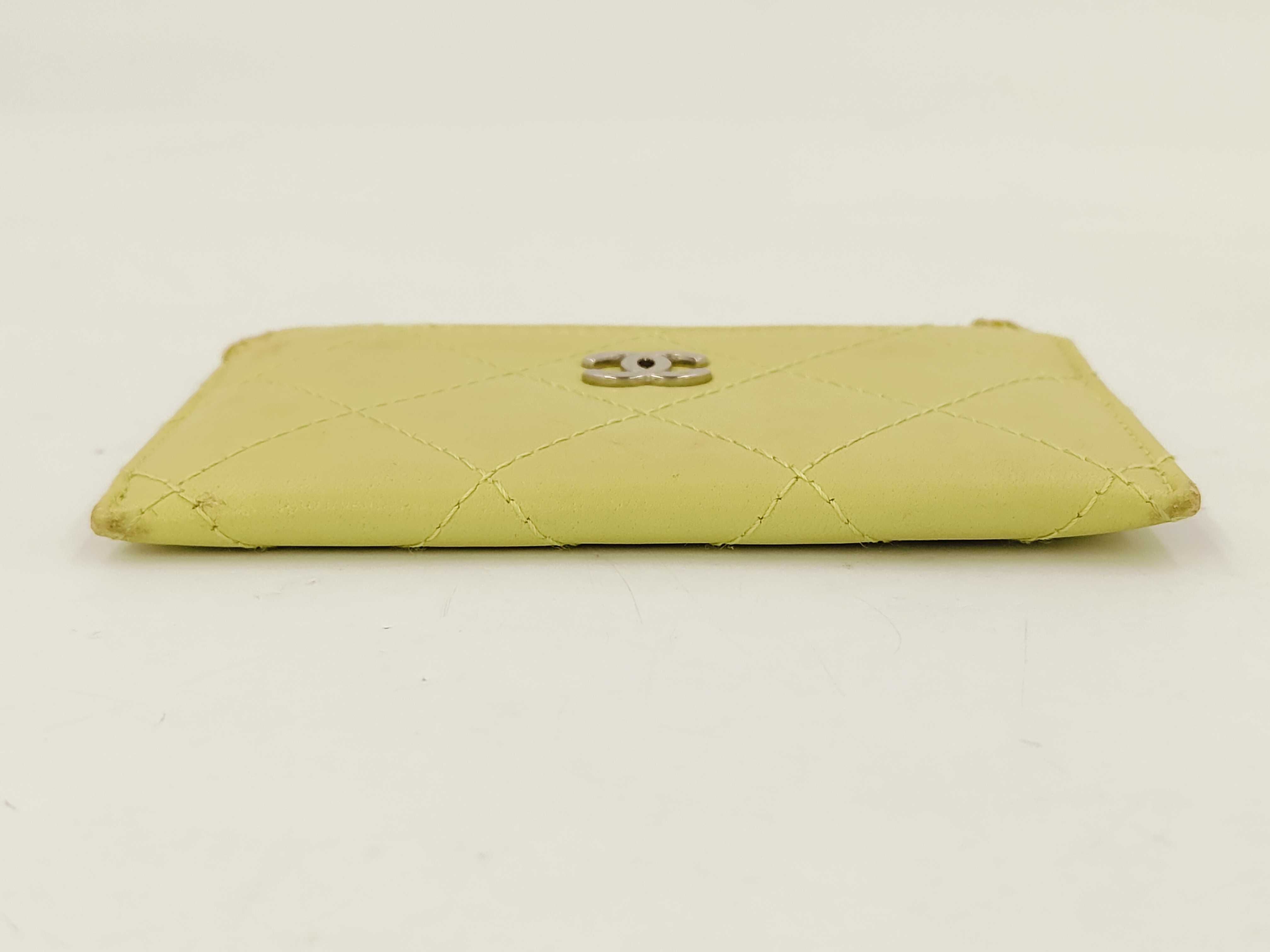 Matelassé Card Case, Coco Mark, Light Green, Card Case — view 3