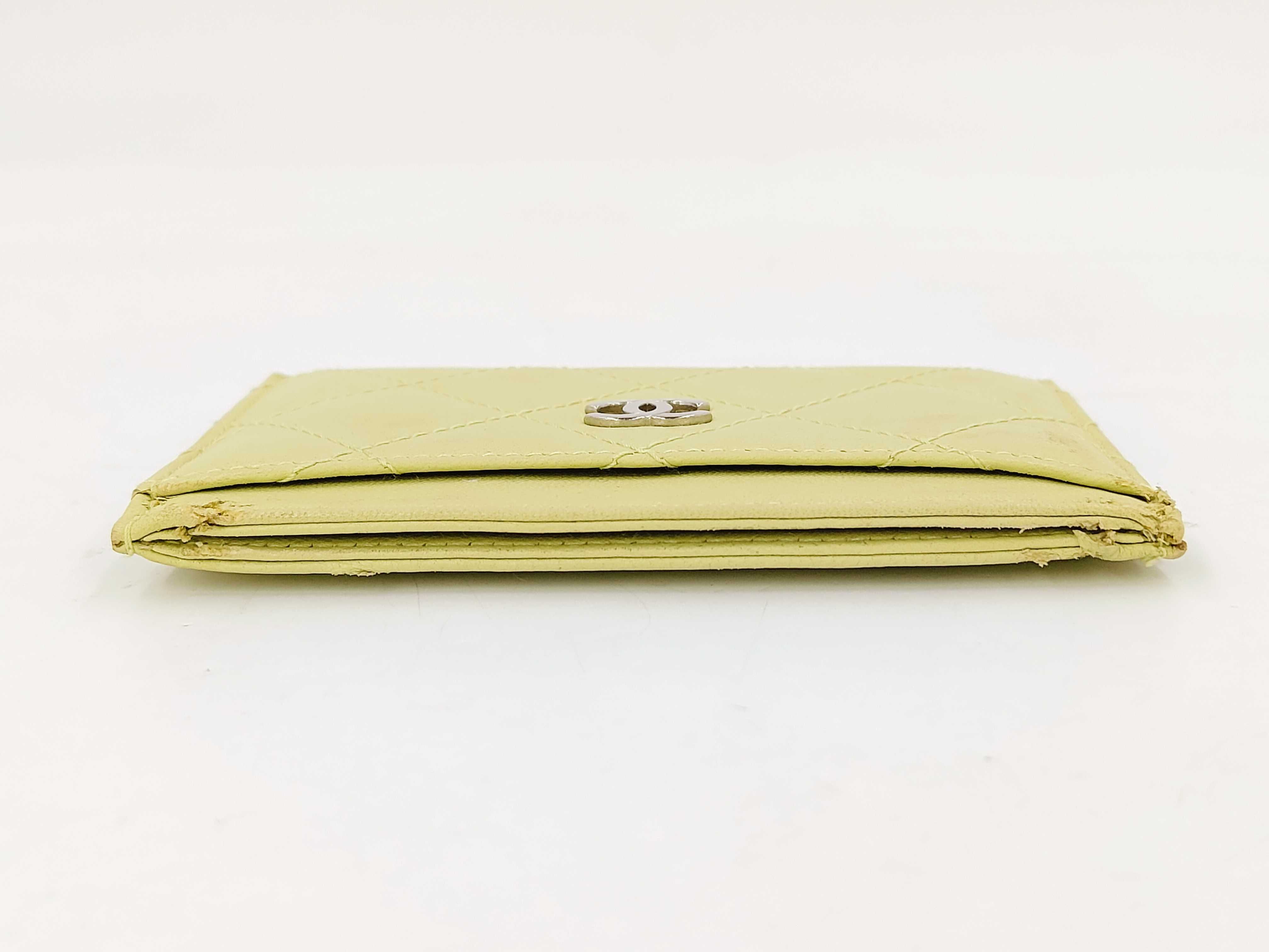 Matelassé Card Case, Coco Mark, Light Green, Card Case — view 5