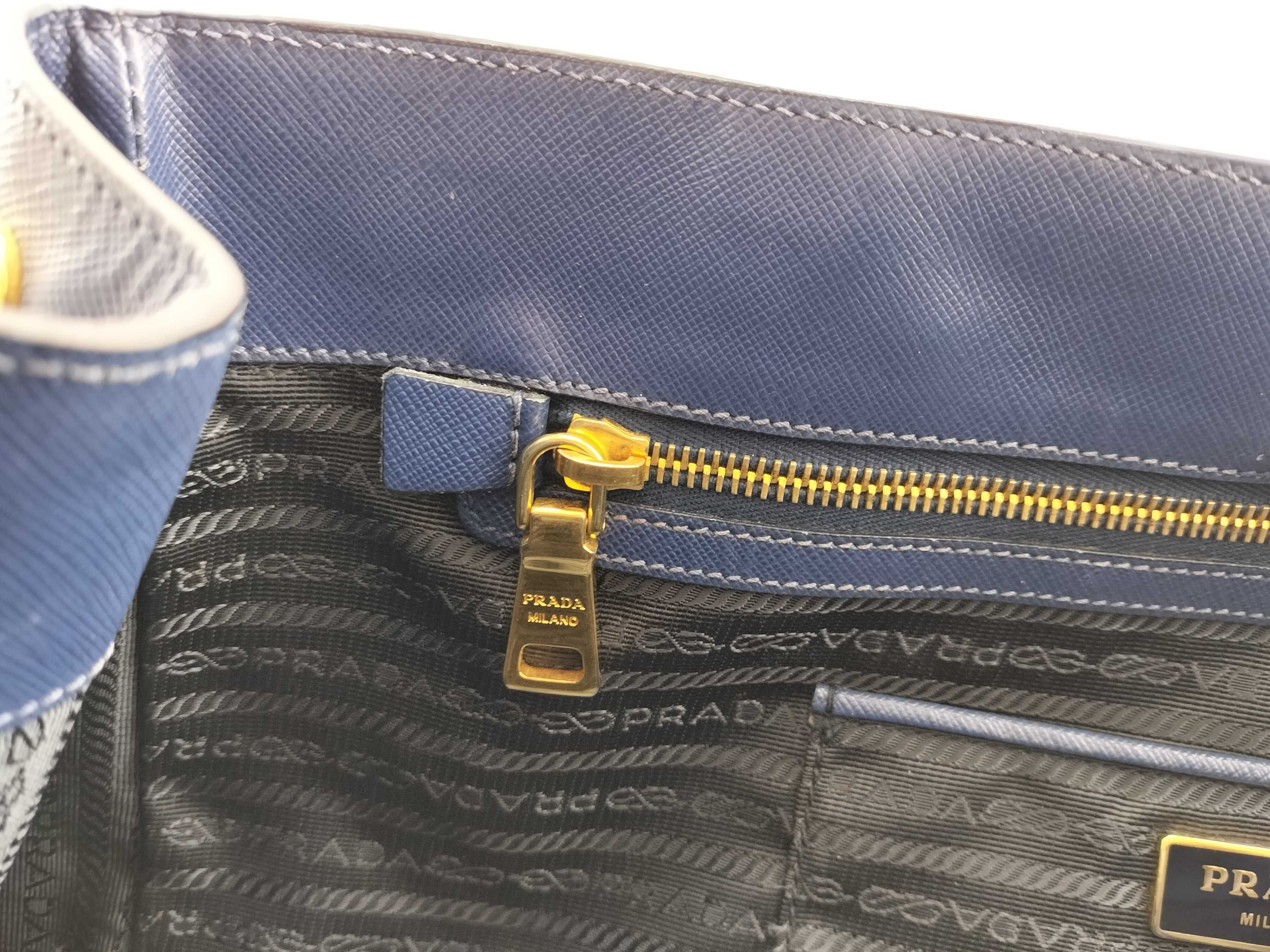 Saffiano Lux Tote Bag Navy BN1844 Tote Bag — view 14