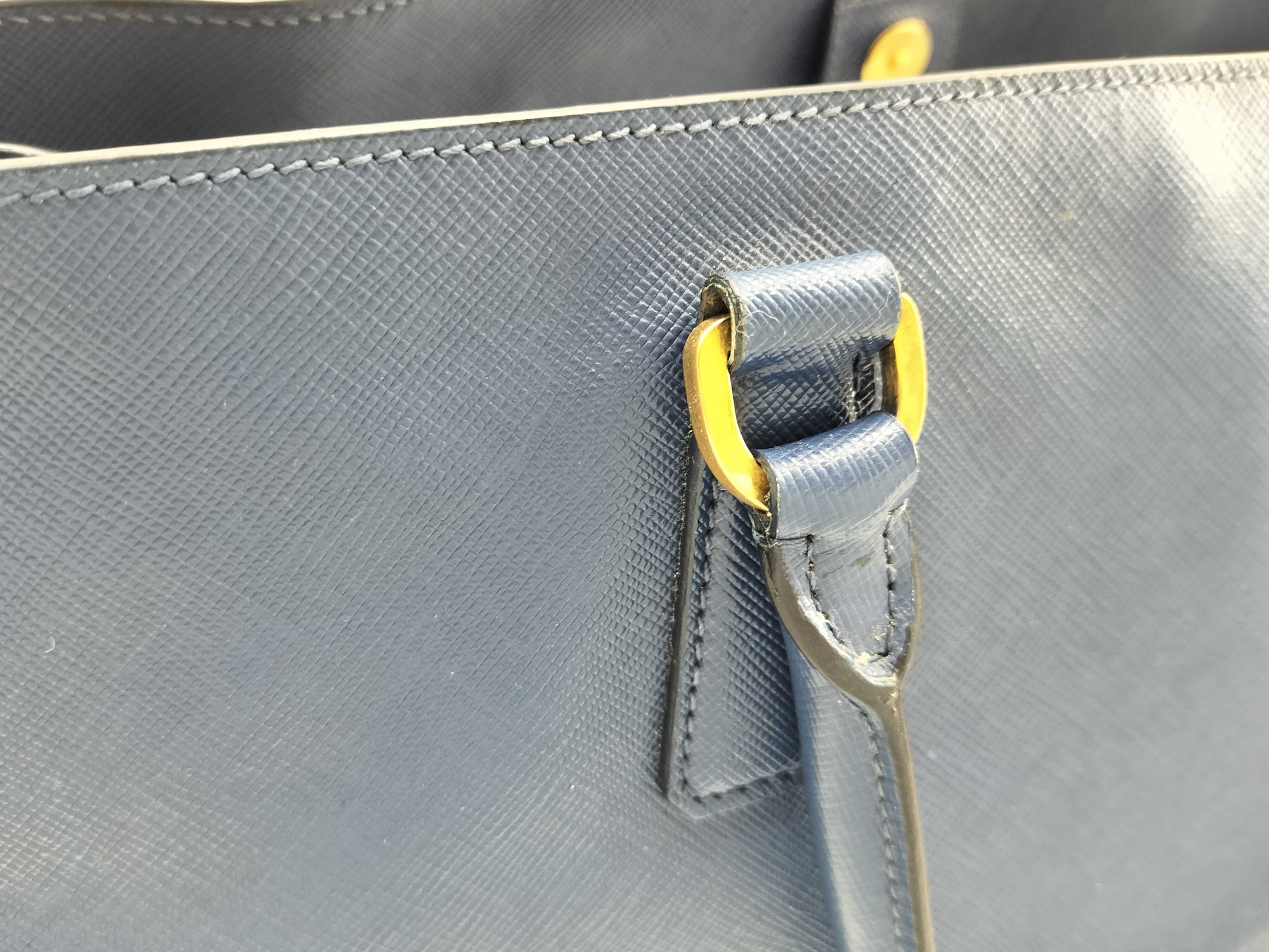 Saffiano Lux Tote Bag Navy BN1844 Tote Bag — view 10