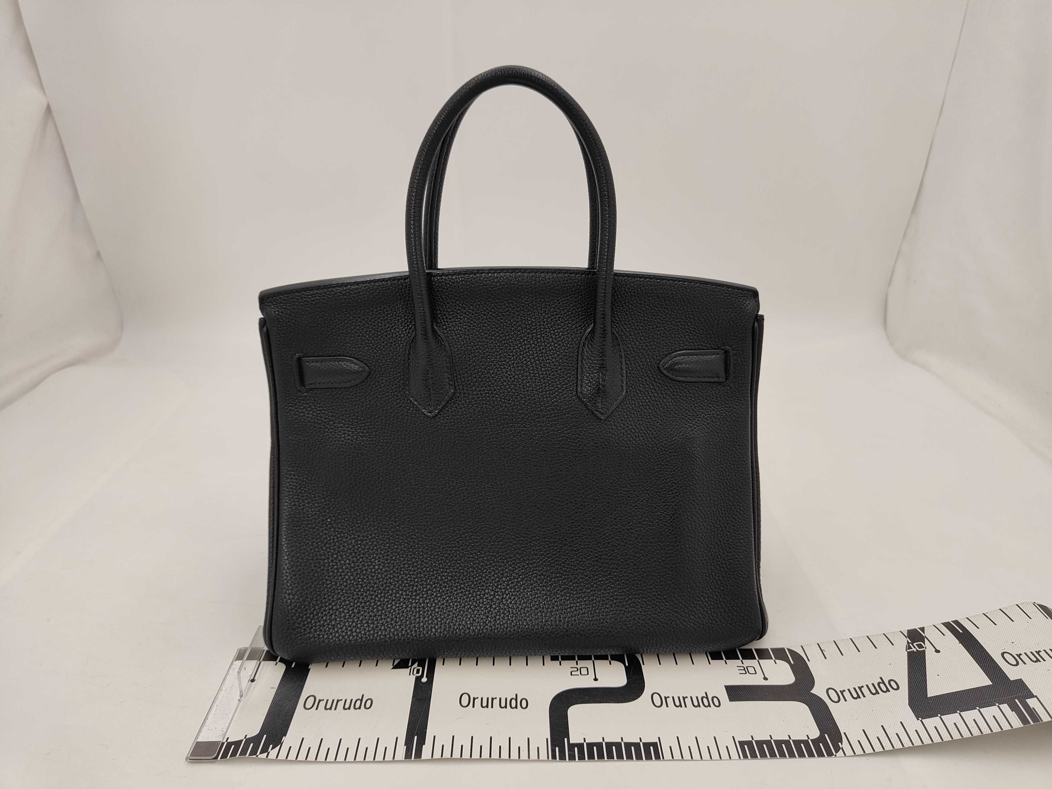 Birkin 30 Togo Black with Silver Hardware L Handbag — view 2