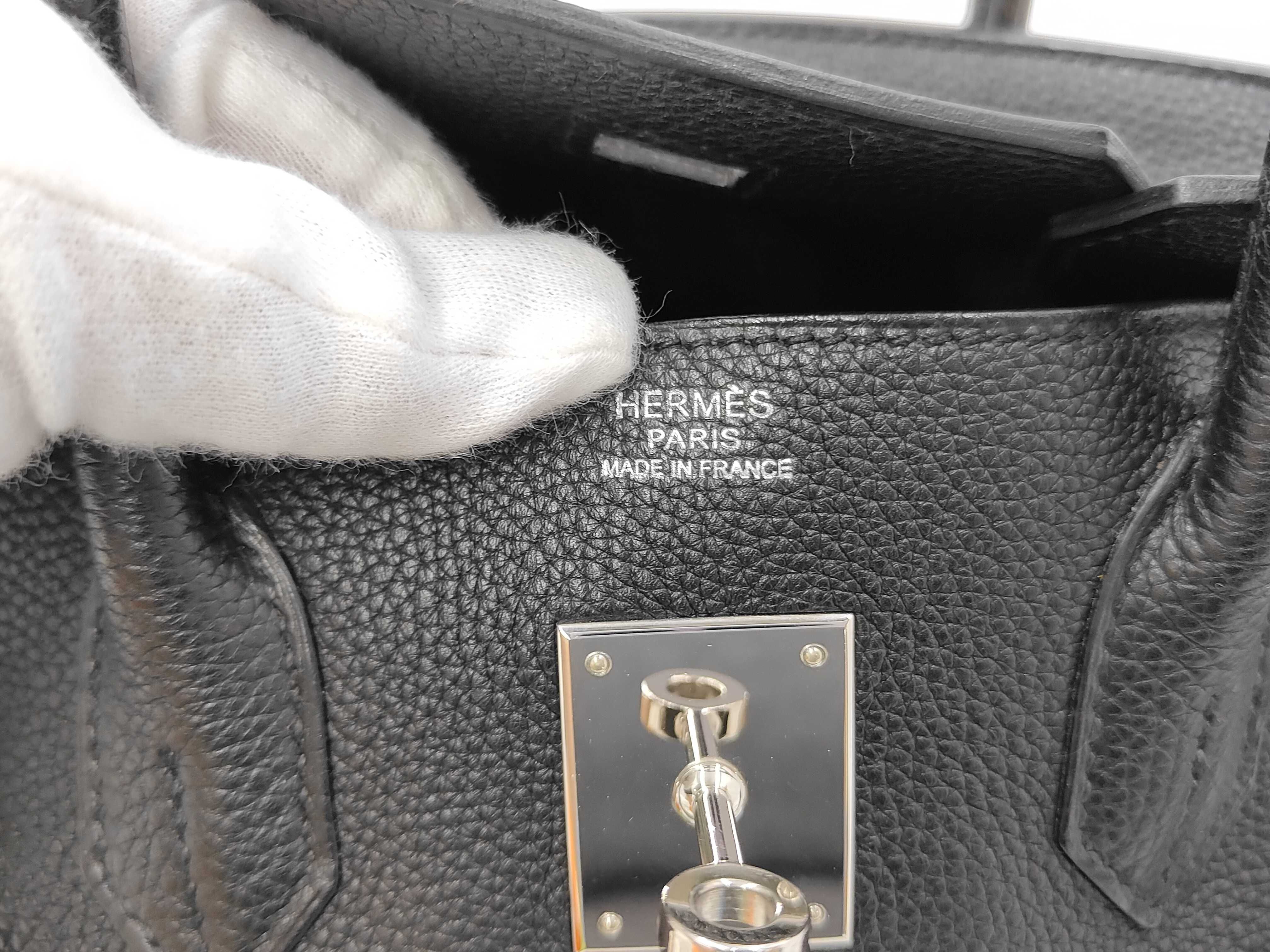 Birkin 30 Togo Black with Silver Hardware L Handbag — view 11