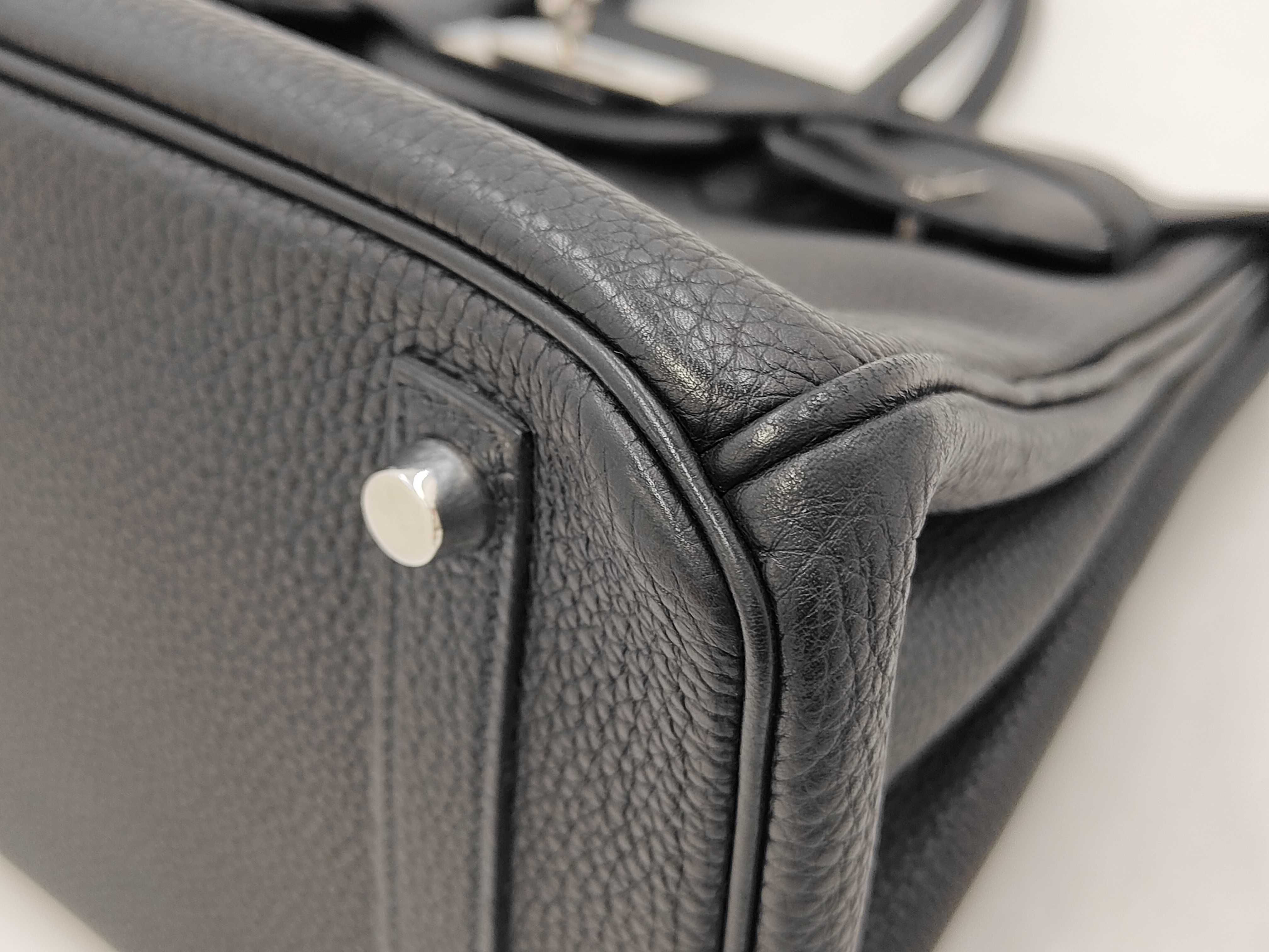 Birkin 30 Togo Black with Silver Hardware L Handbag — view 7