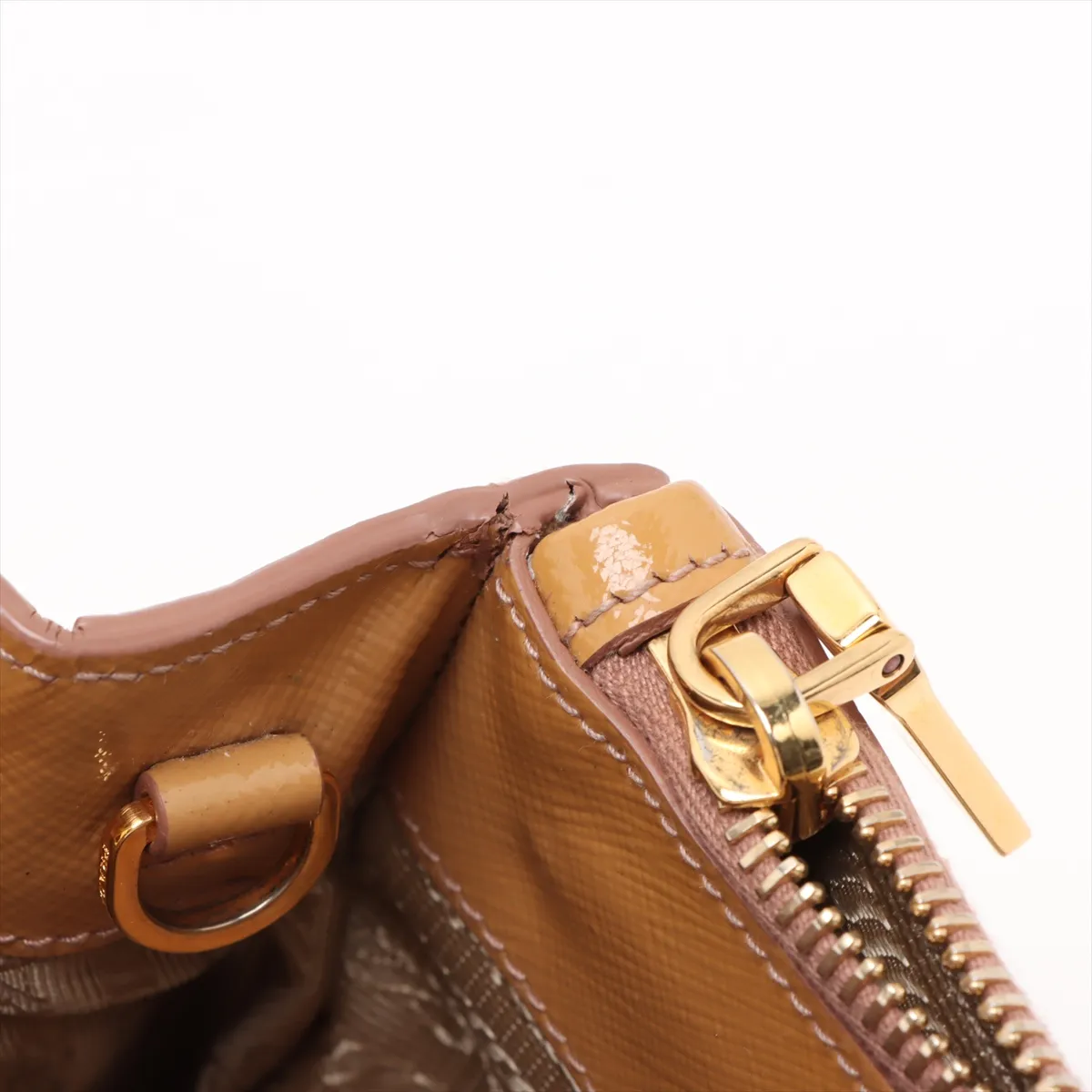 Galleria Patent Leather 2WAY Handbag Yellow — view 15