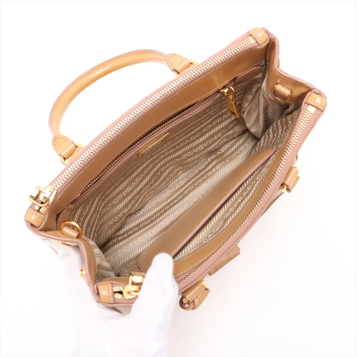 Galleria Patent Leather 2WAY Handbag Yellow — view 8