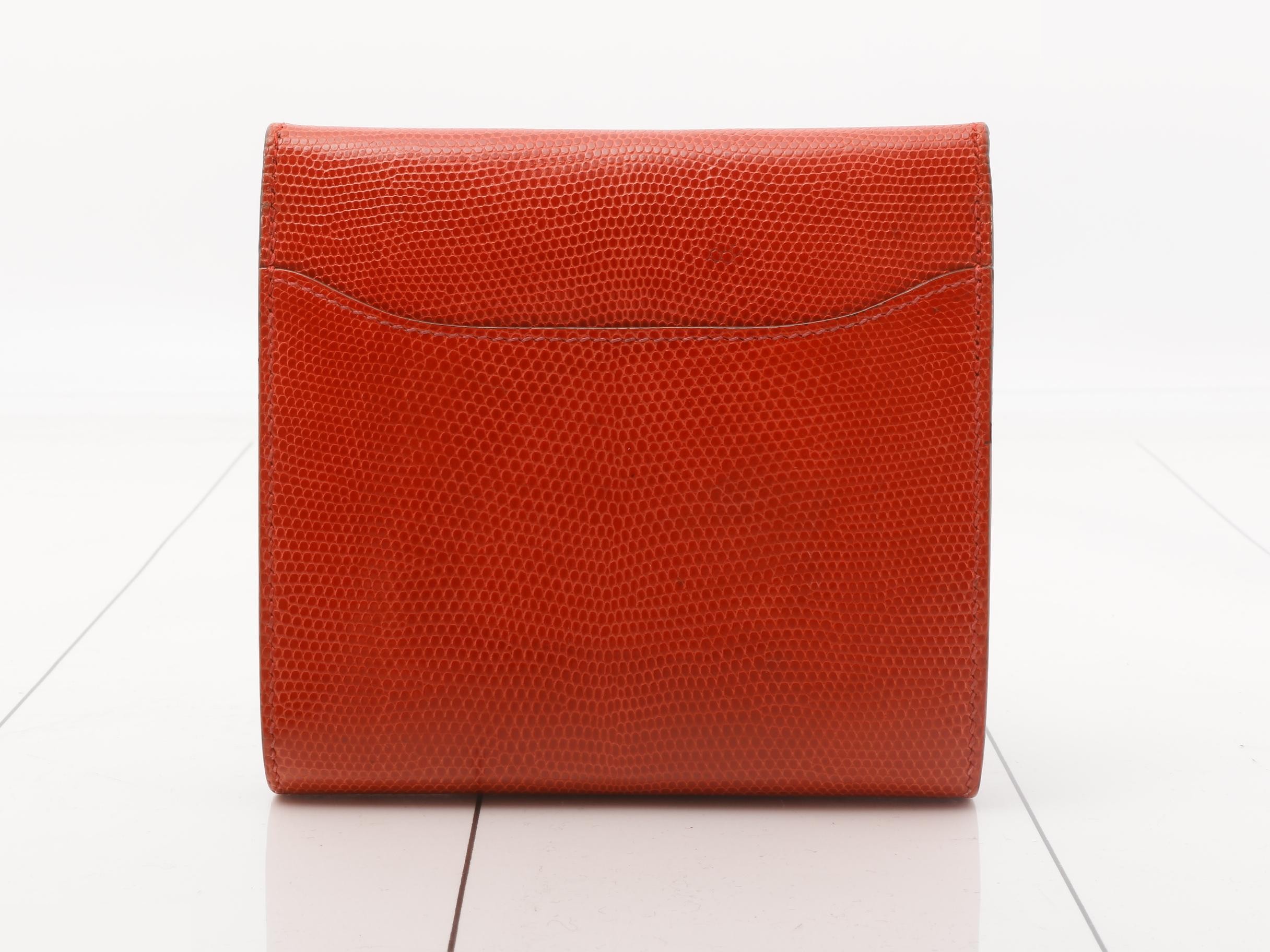 Constance Leather Bi-fold Wallet, Red — view 2