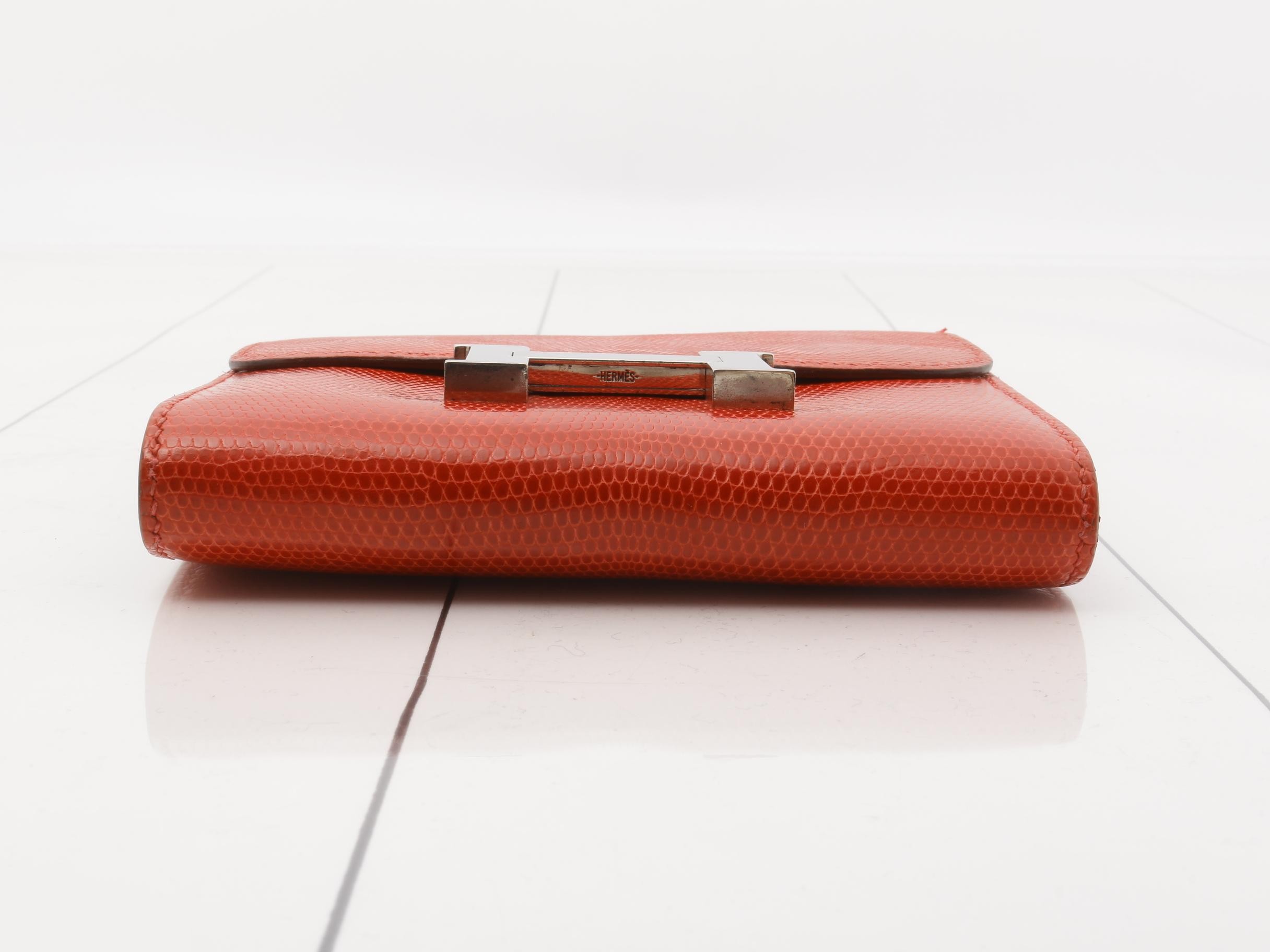 Constance Leather Bi-fold Wallet, Red — view 3