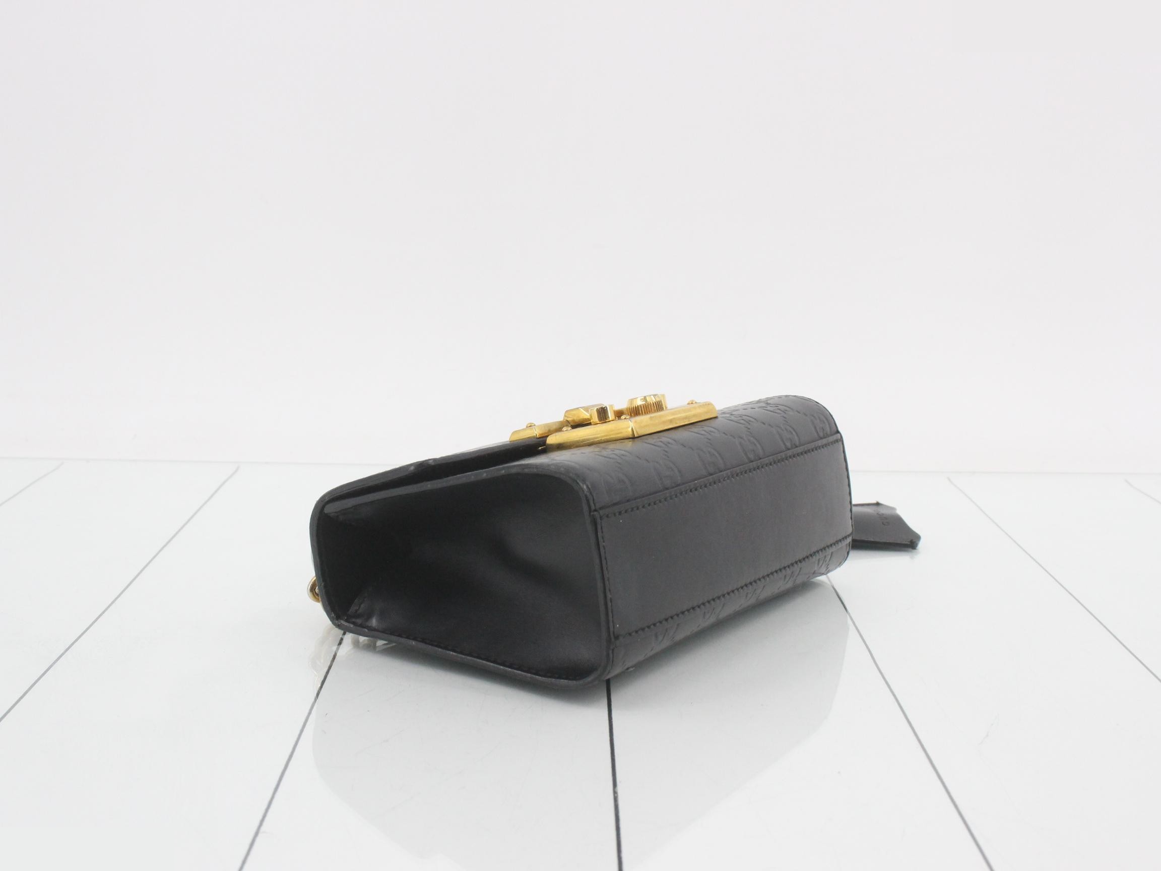Guccissima Padlock Chain Shoulder Bag — view 5