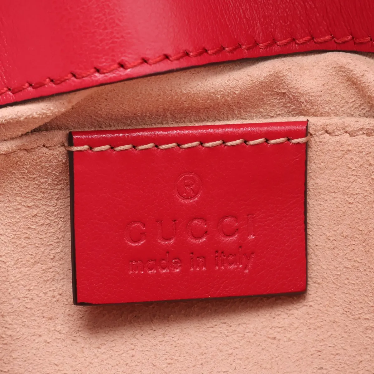 GG Marmont Leather Chain Shoulder Bag, Red, 446744 — view 9