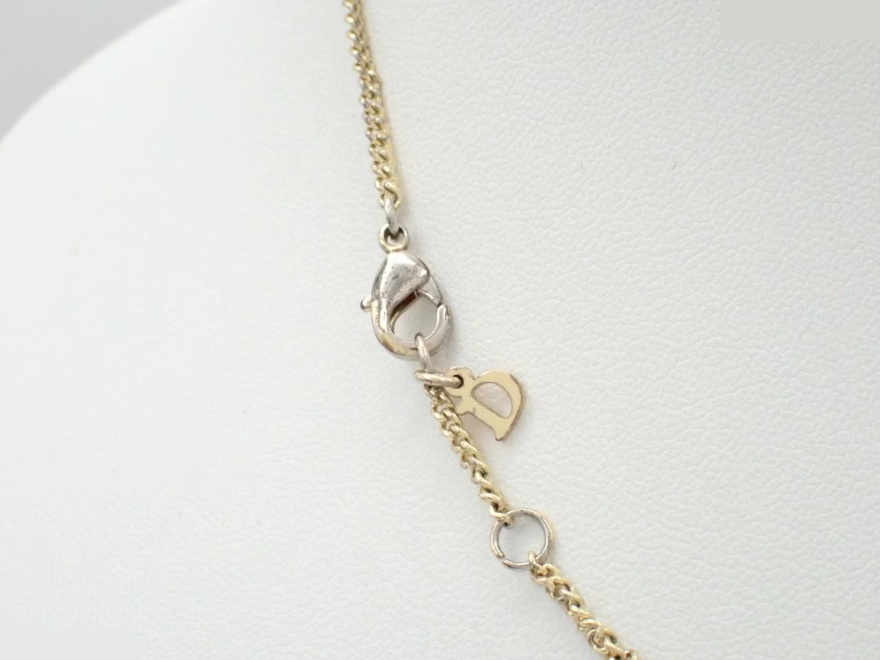 rhinestone logo necklace, chain approximately 42cm — view 2