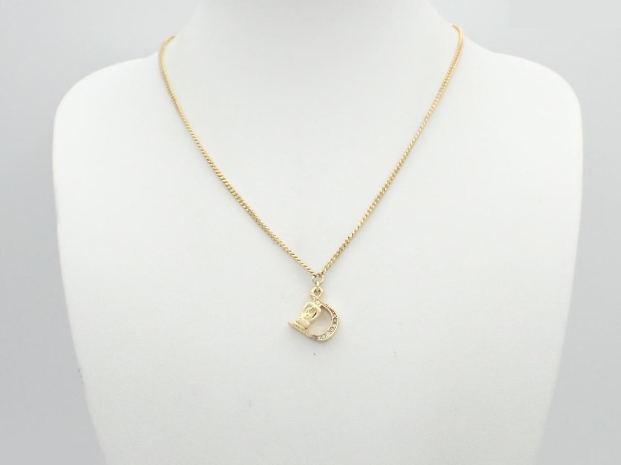 rhinestone logo necklace, chain approximately 42cm — view 3