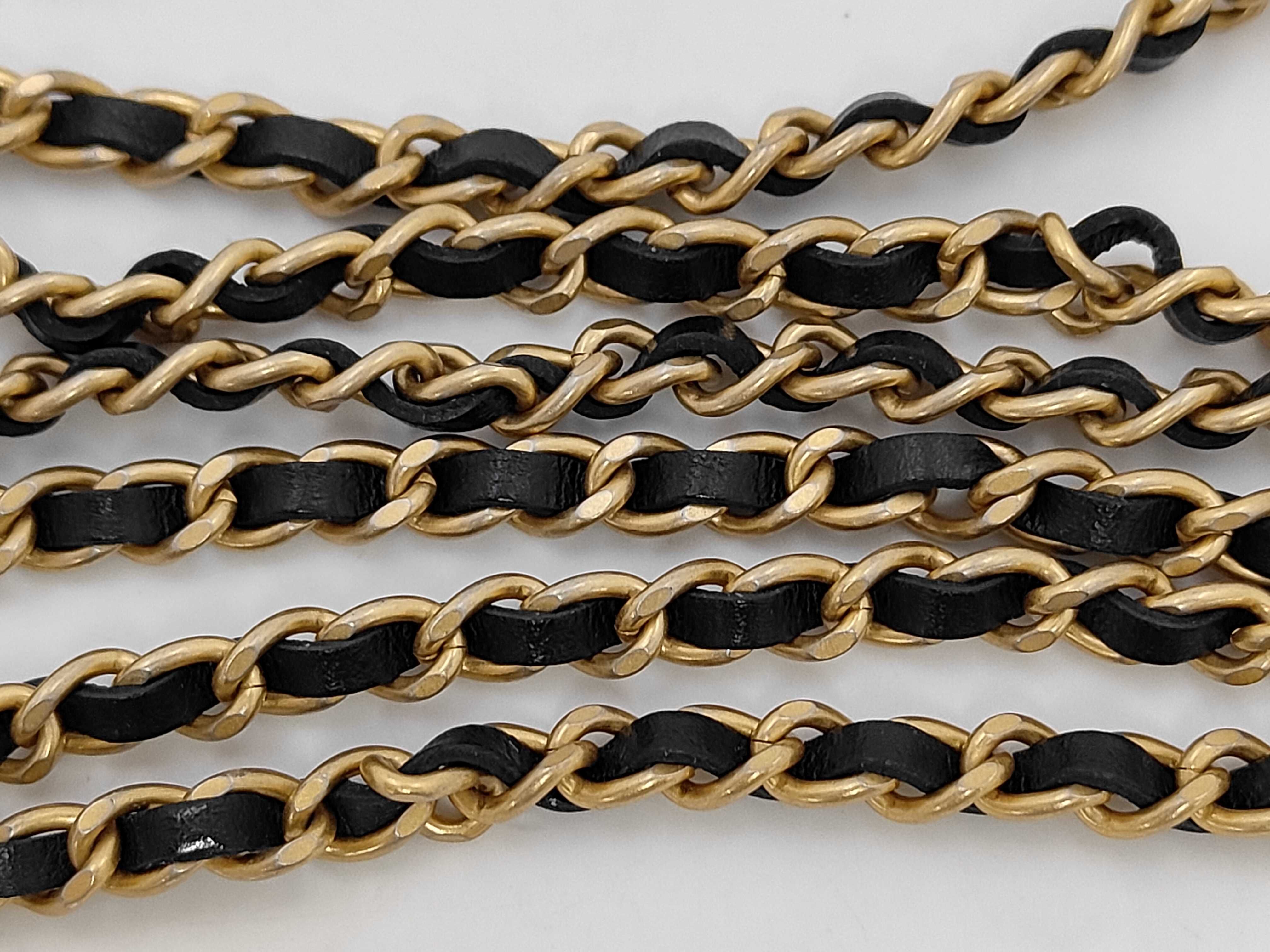 Mini Matelasse 17 Coco Ball Chain Shoulder Bag, Lambskin, Black, Gold Hardware. — view 6