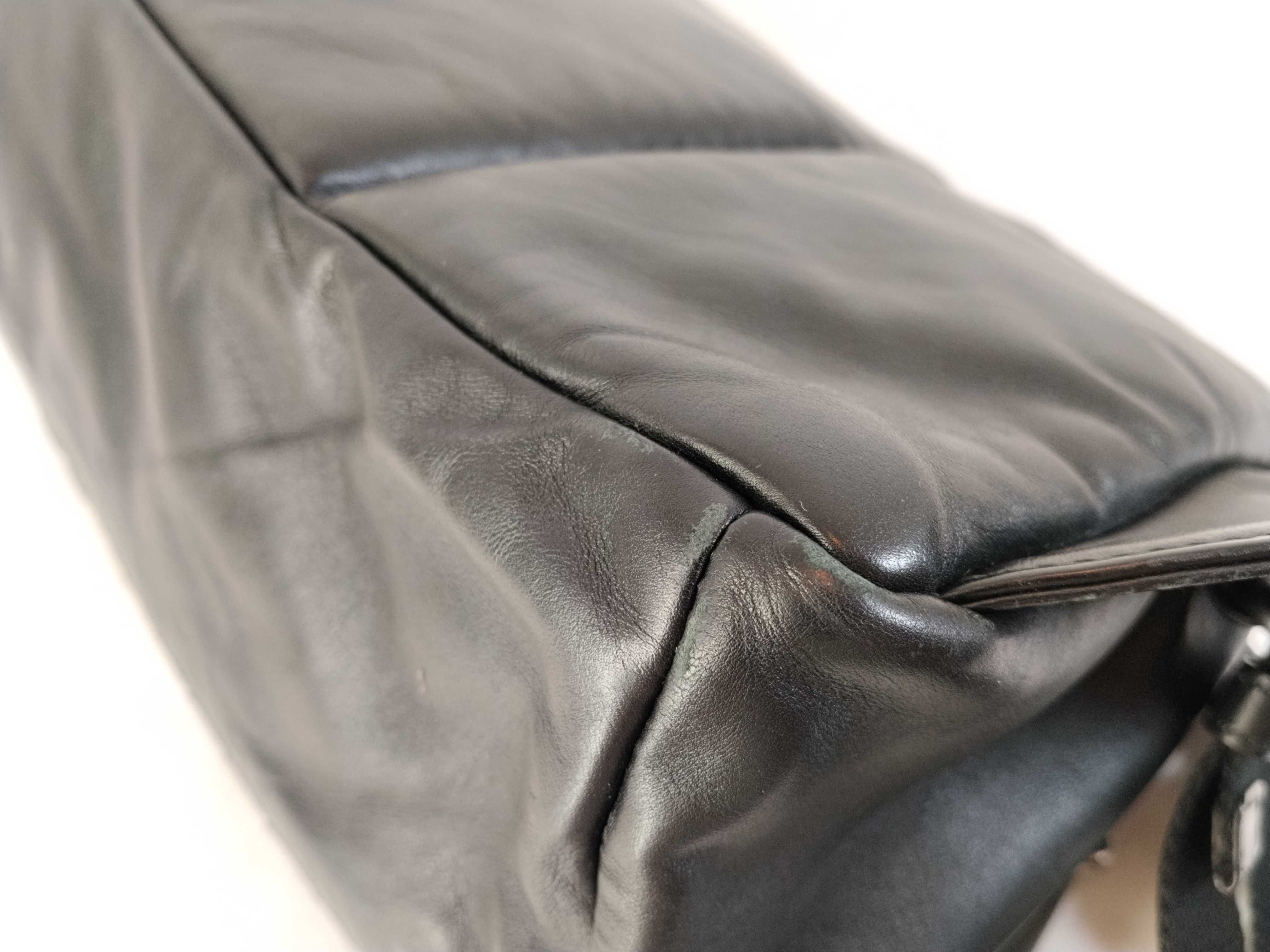 Intrecciato Leather Body Bag, Black Shoulder Bag — view 6