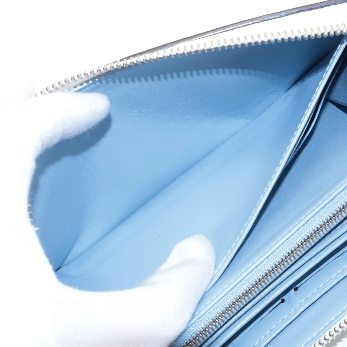 Mahina Zippy Wallet M80494 TN0261 Blue Gradient Round Zip Wallet (RFID detected) — view 4